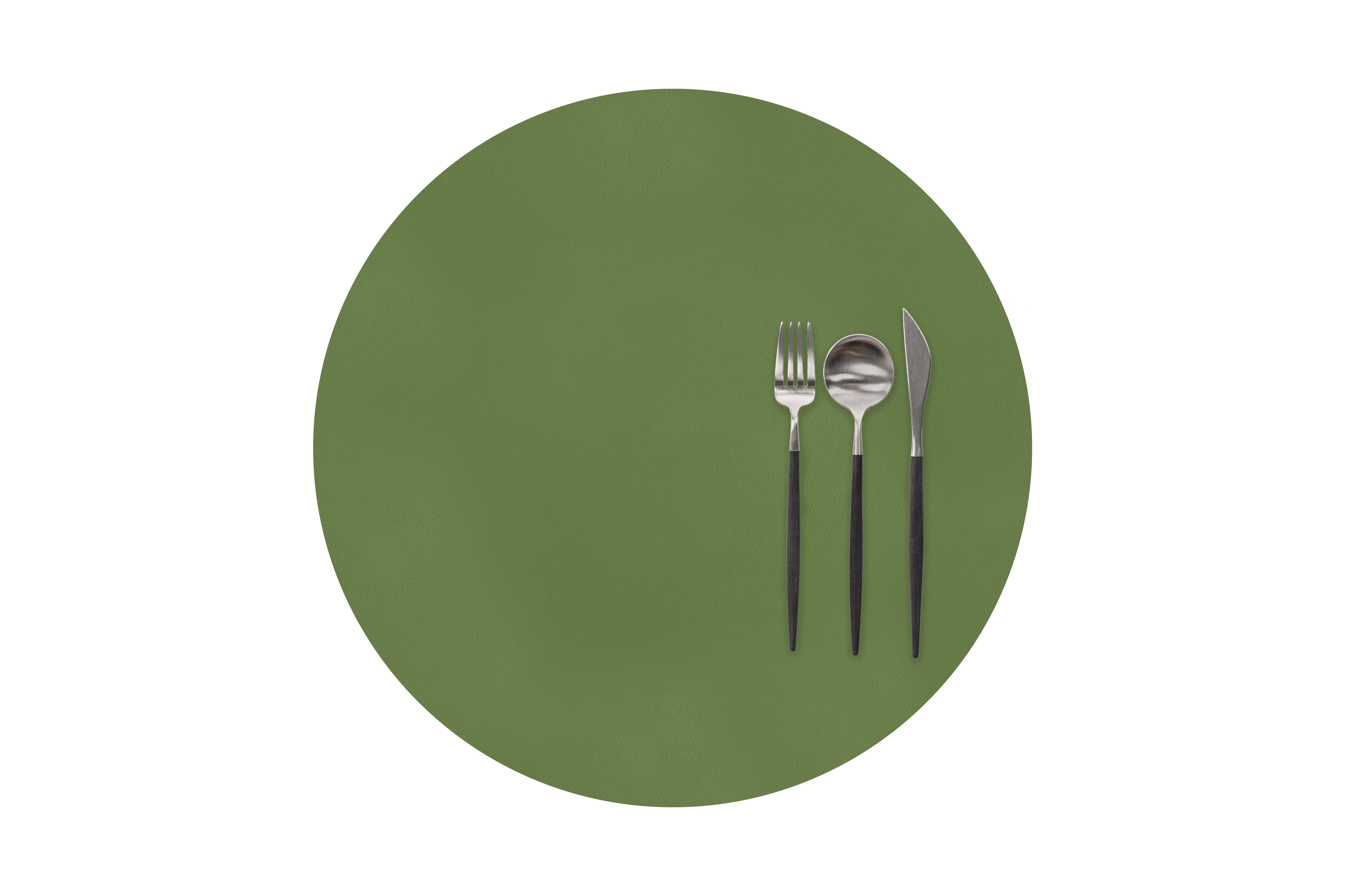 Placemat round - TOGO -  38cm, dill