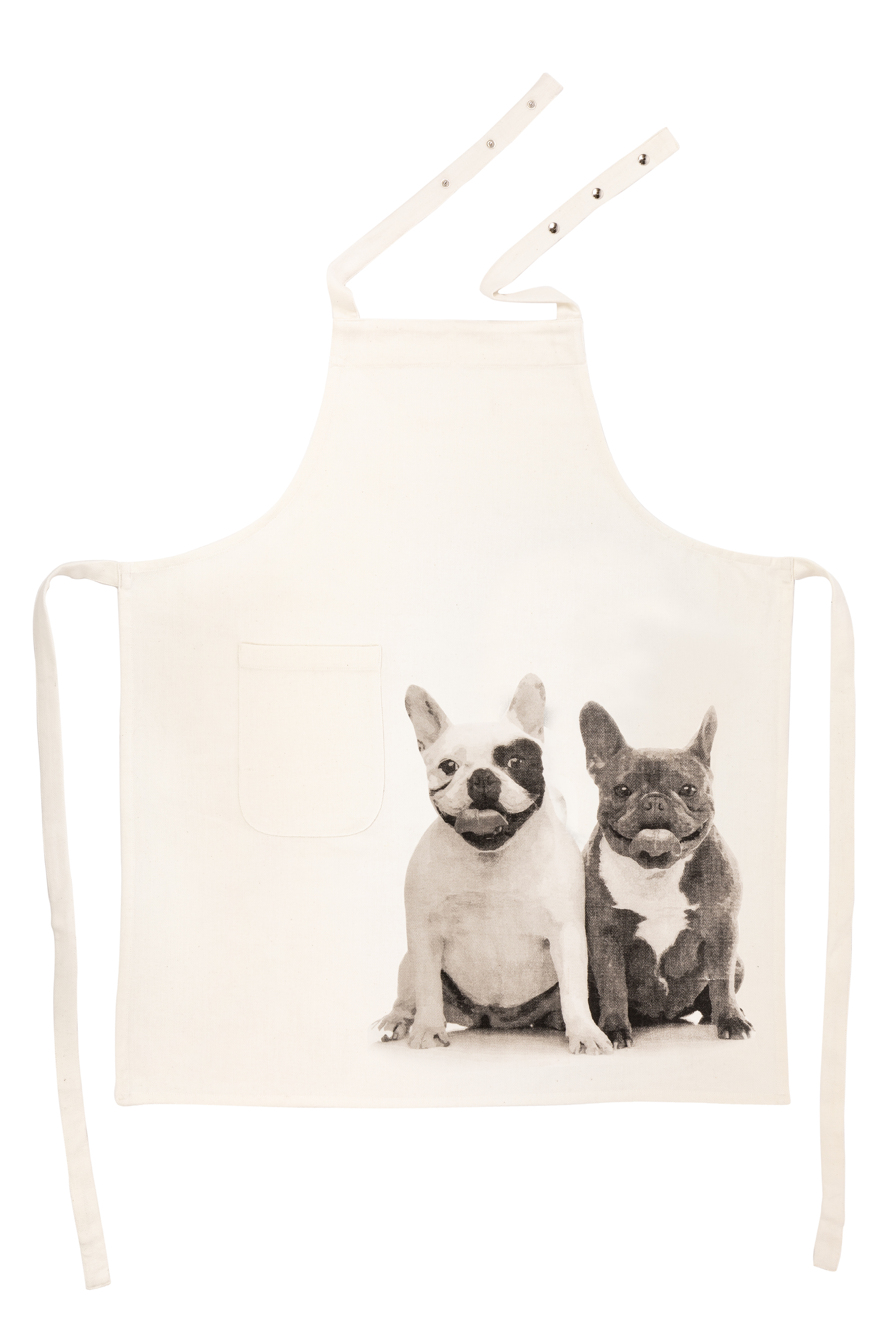 Apron FARM 74x85cm + hanger, bulldog