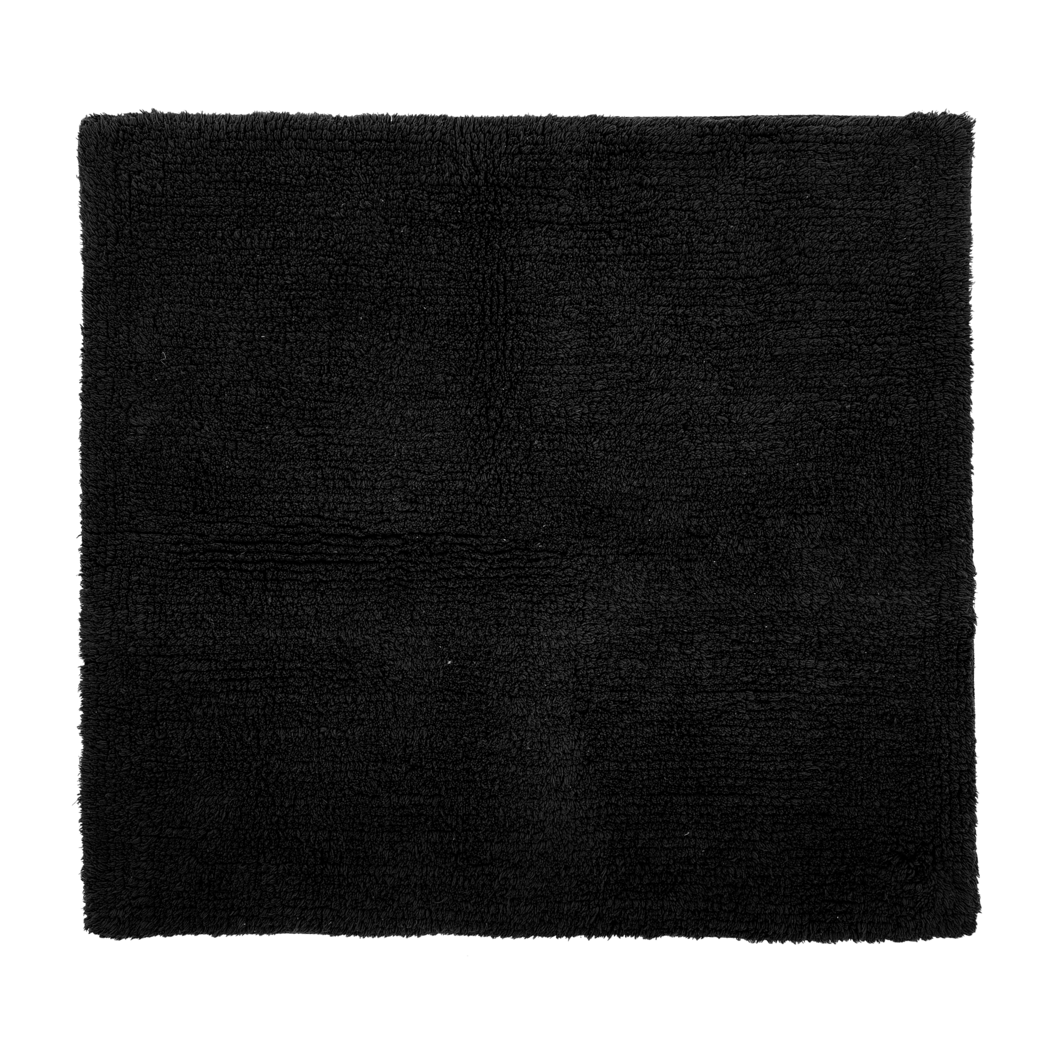 RIVA bath carpet - cotton anti-slip, 60x60cm, black