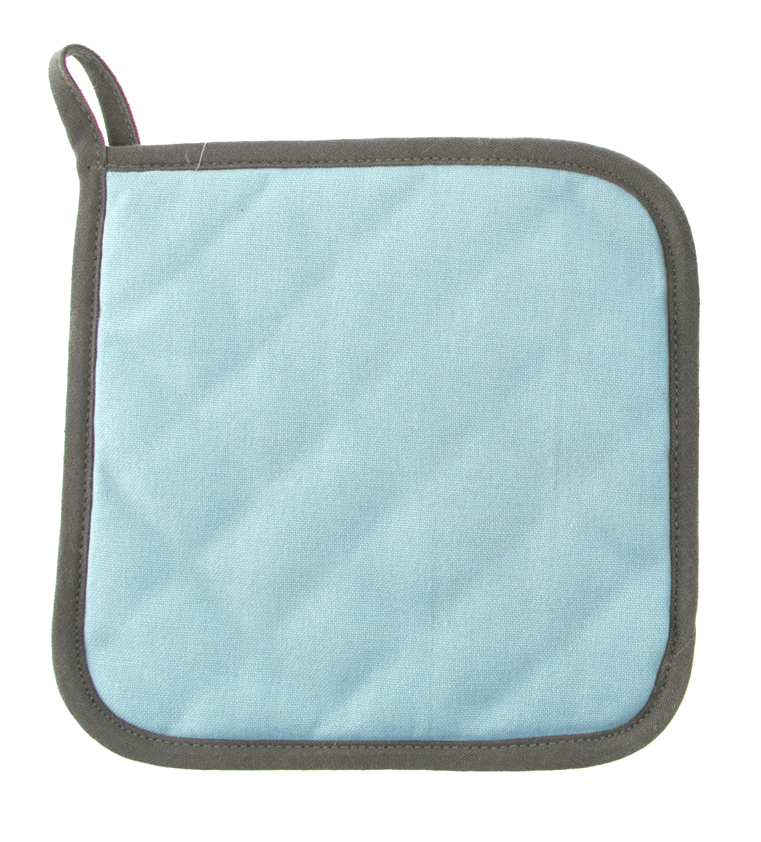 Potholder solid 20x20, J-hook, misty blue, set2