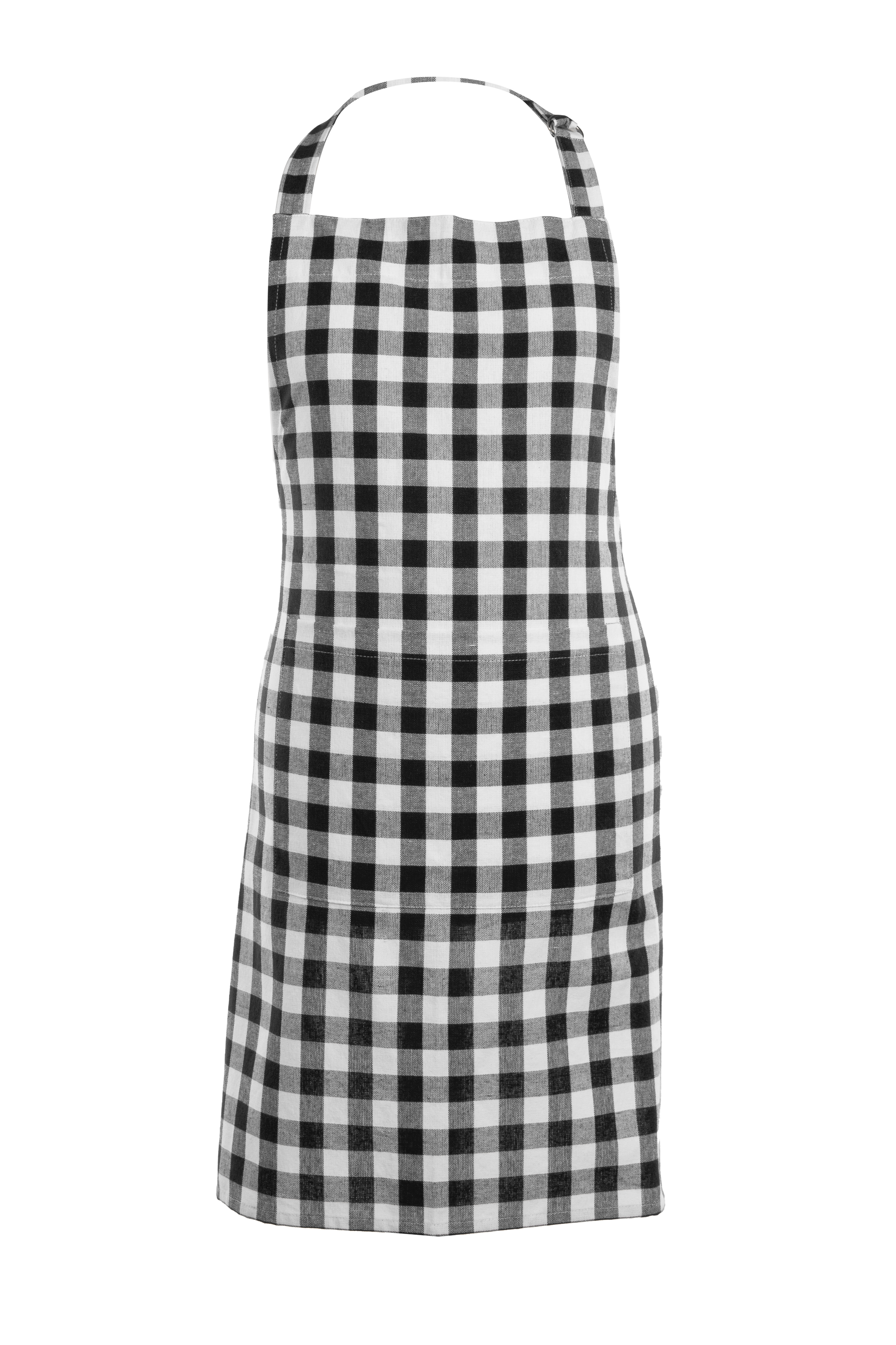 Tablier GINGHAM - 80x74 cm, noir