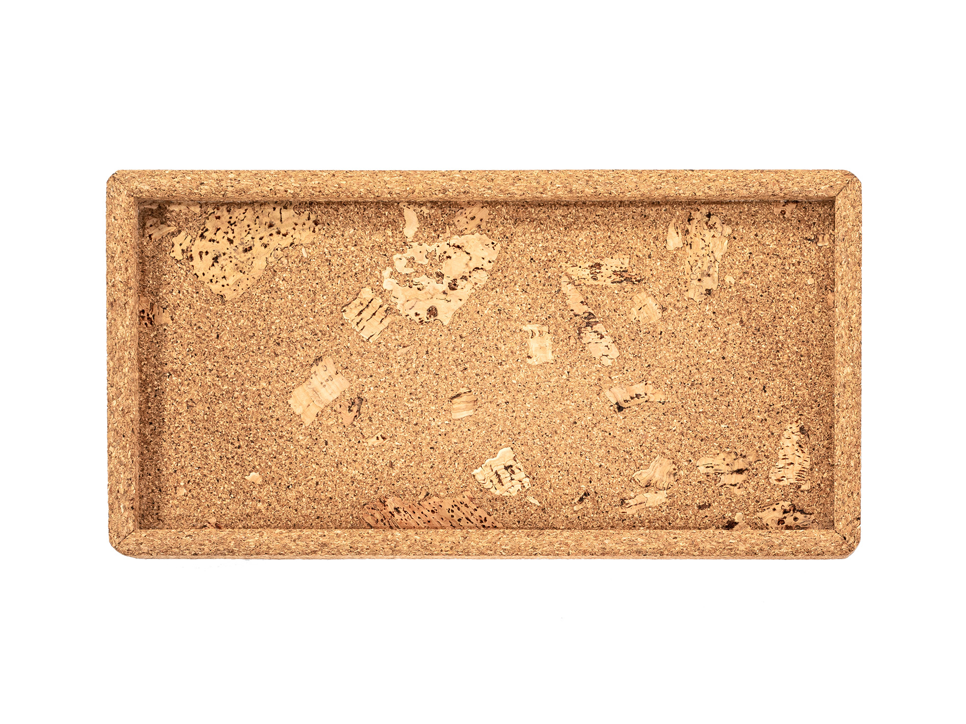 Tray QUERCO cork rectangle 28x14.5x1.5 cm - rock/1108