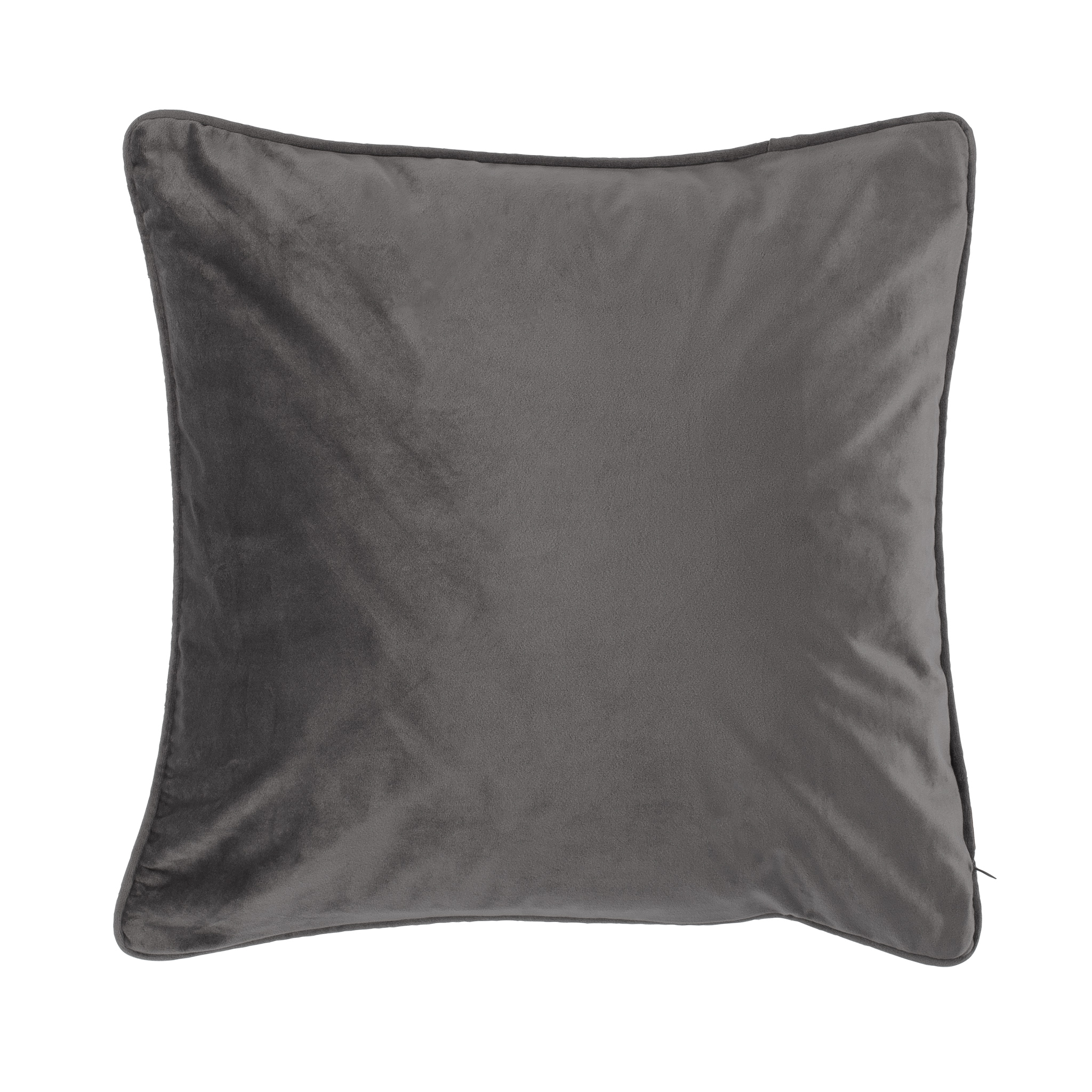 Cushion (filled) Microvelvet 45X45CM, dark grey