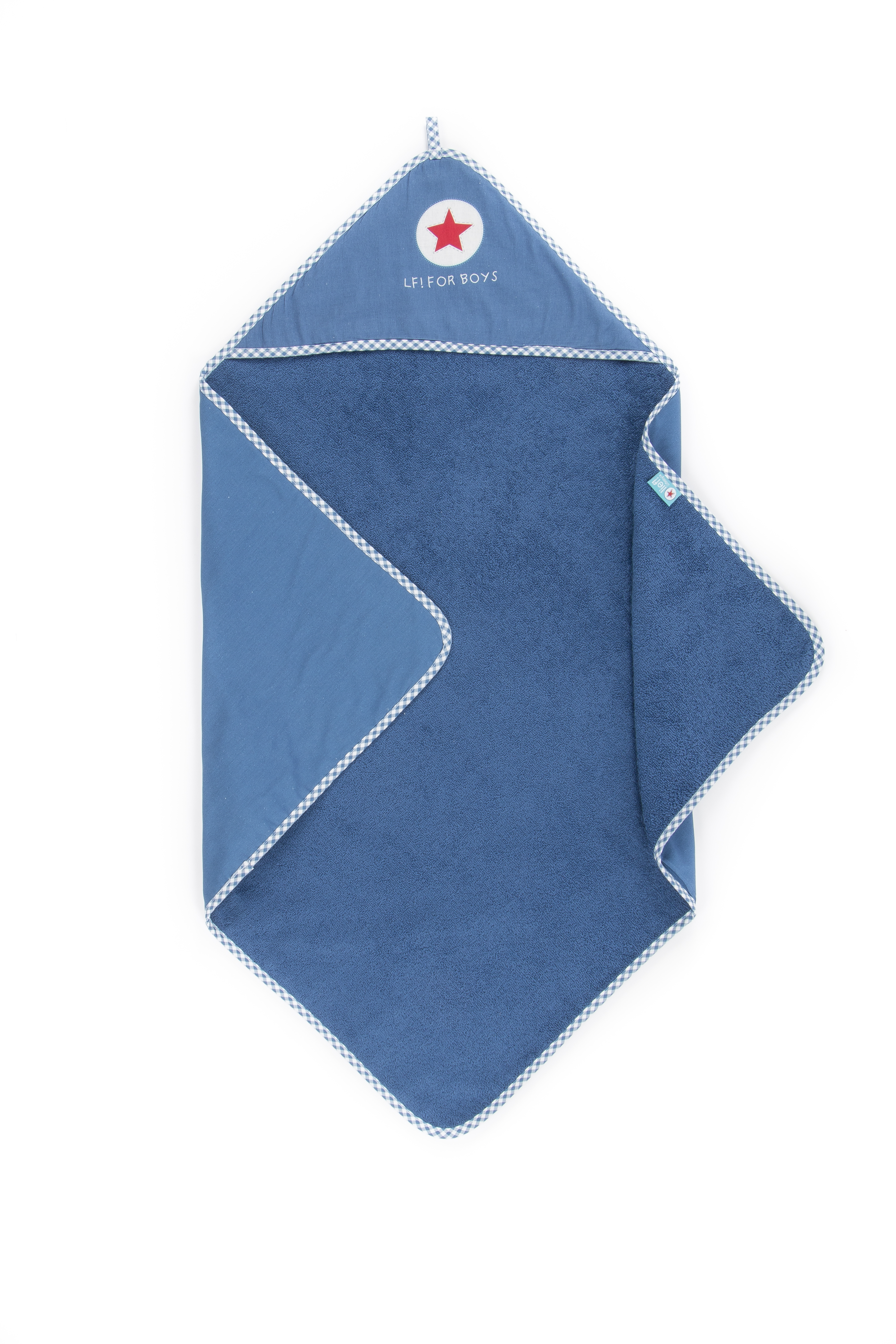 Badcape Boy uni blauw, 75x75 cm