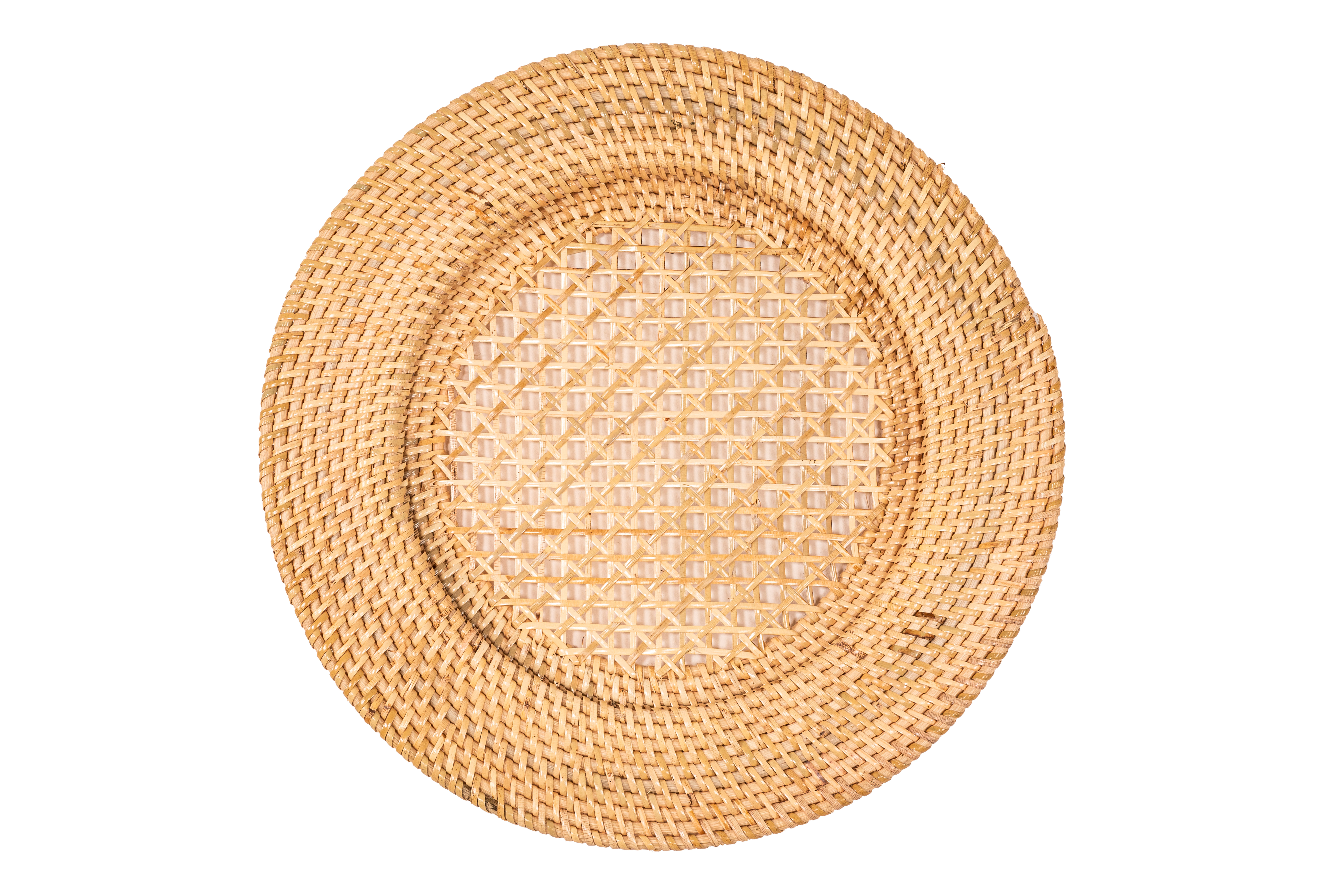 Assiette inférieure rattan  - dia 22-32 cm, naturel