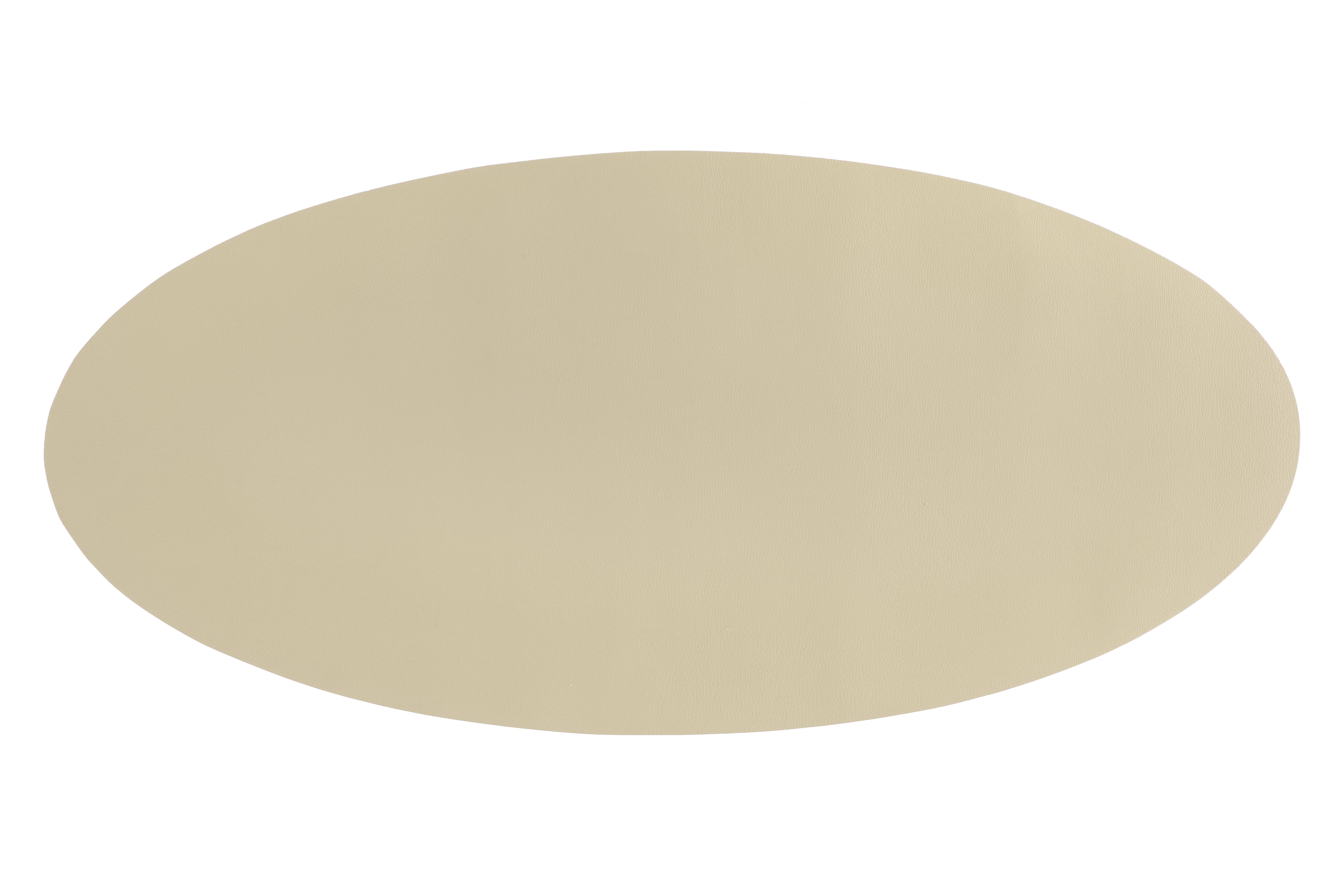 Centerpiece mat oval -Leather look imitation  33X70cm, sand