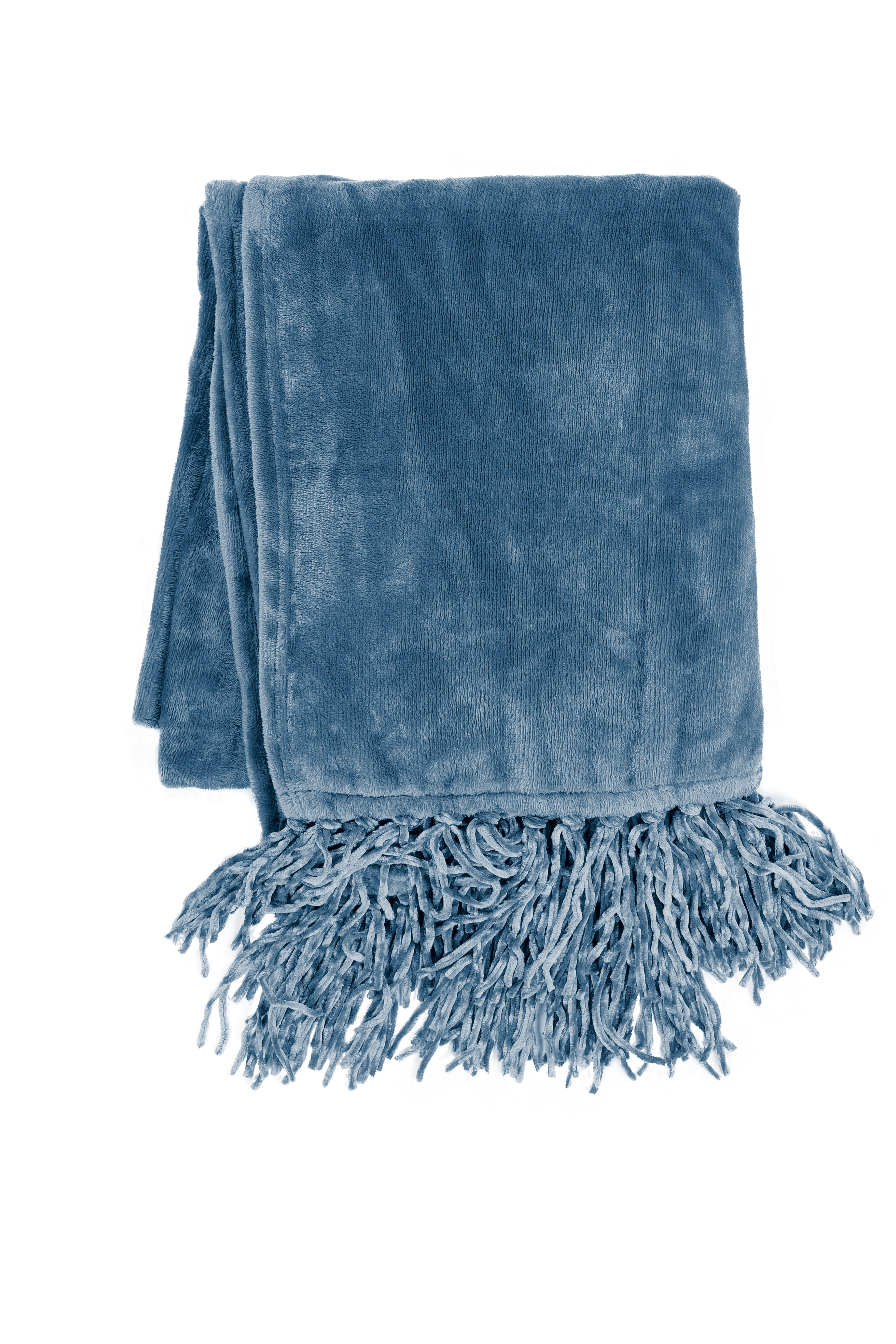 Plaid Micro flannel solid, coral blue, 130x170 CM