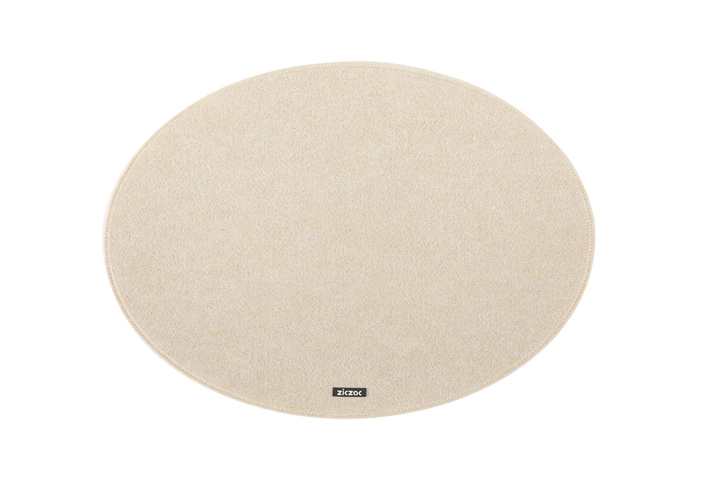 Placemat NUNO, oval, 33x45cm, ivory