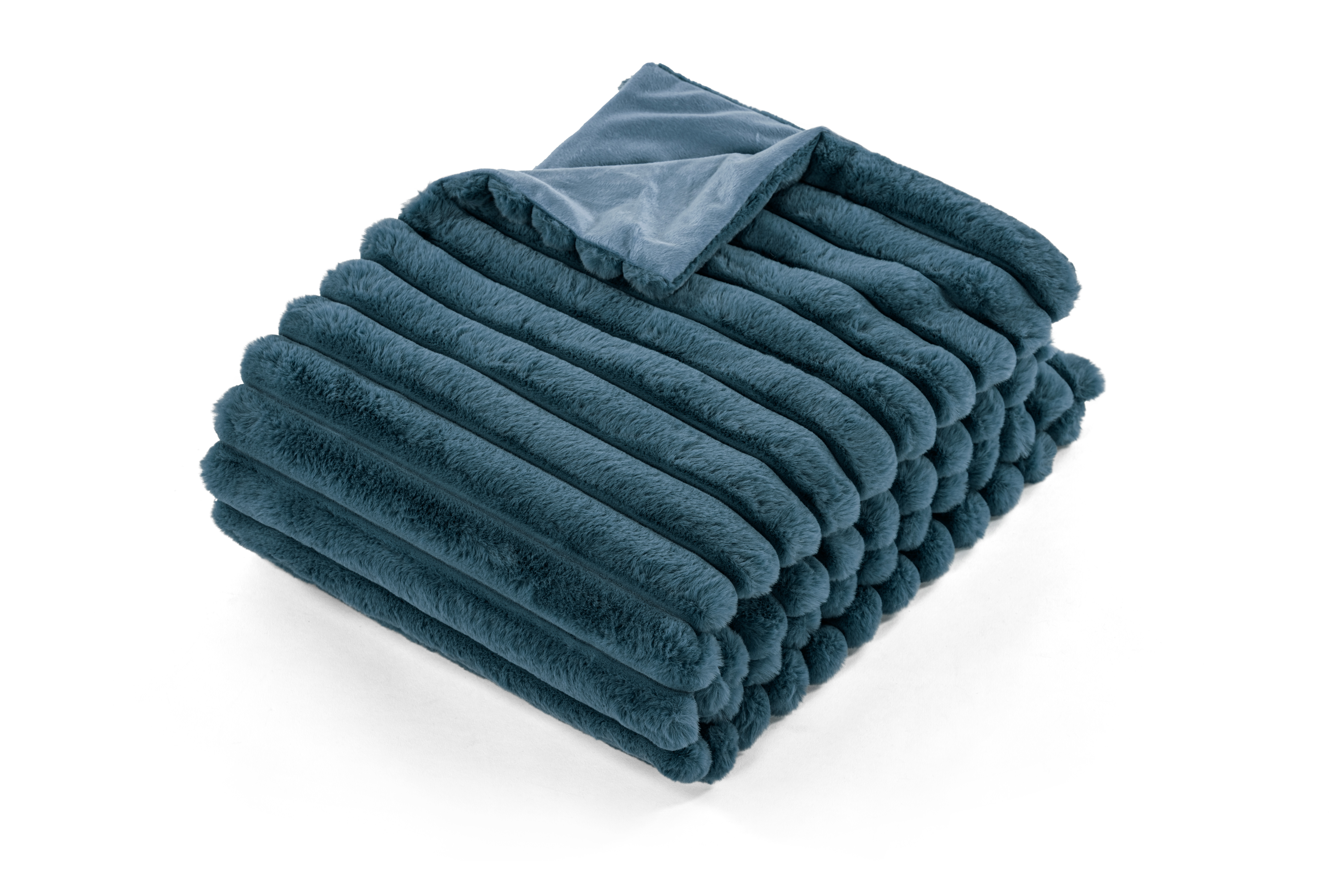 Plaid RABBIT STRIPE - 130x170 cm, bleu