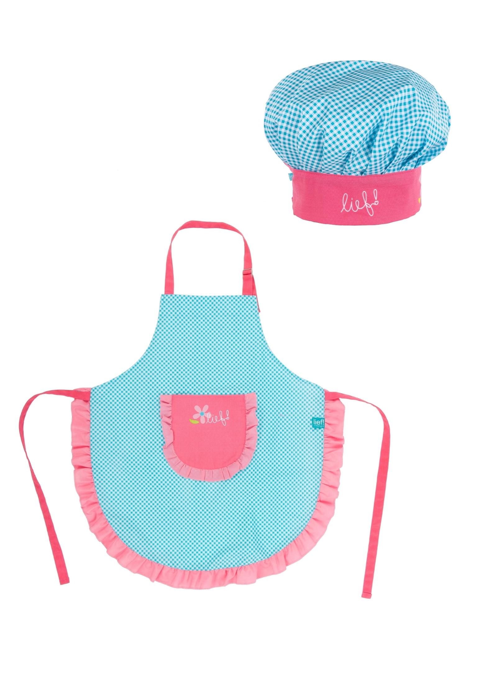 Kitchen set Girls: 1 apron + 1 hat, 53 x 65 cm