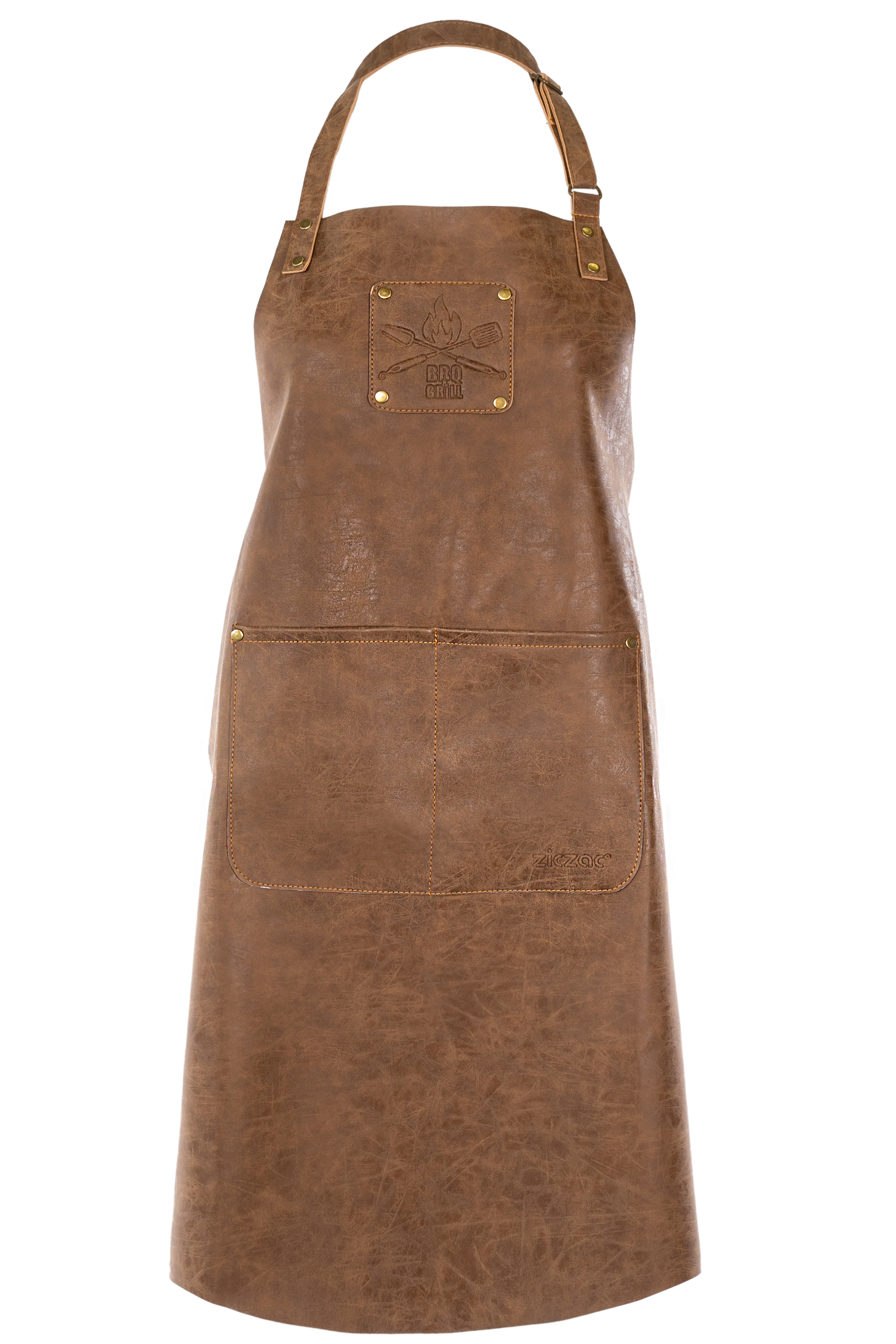 Tablier TRUMAN (Logo + Pocket), 64x85 cm, walnut