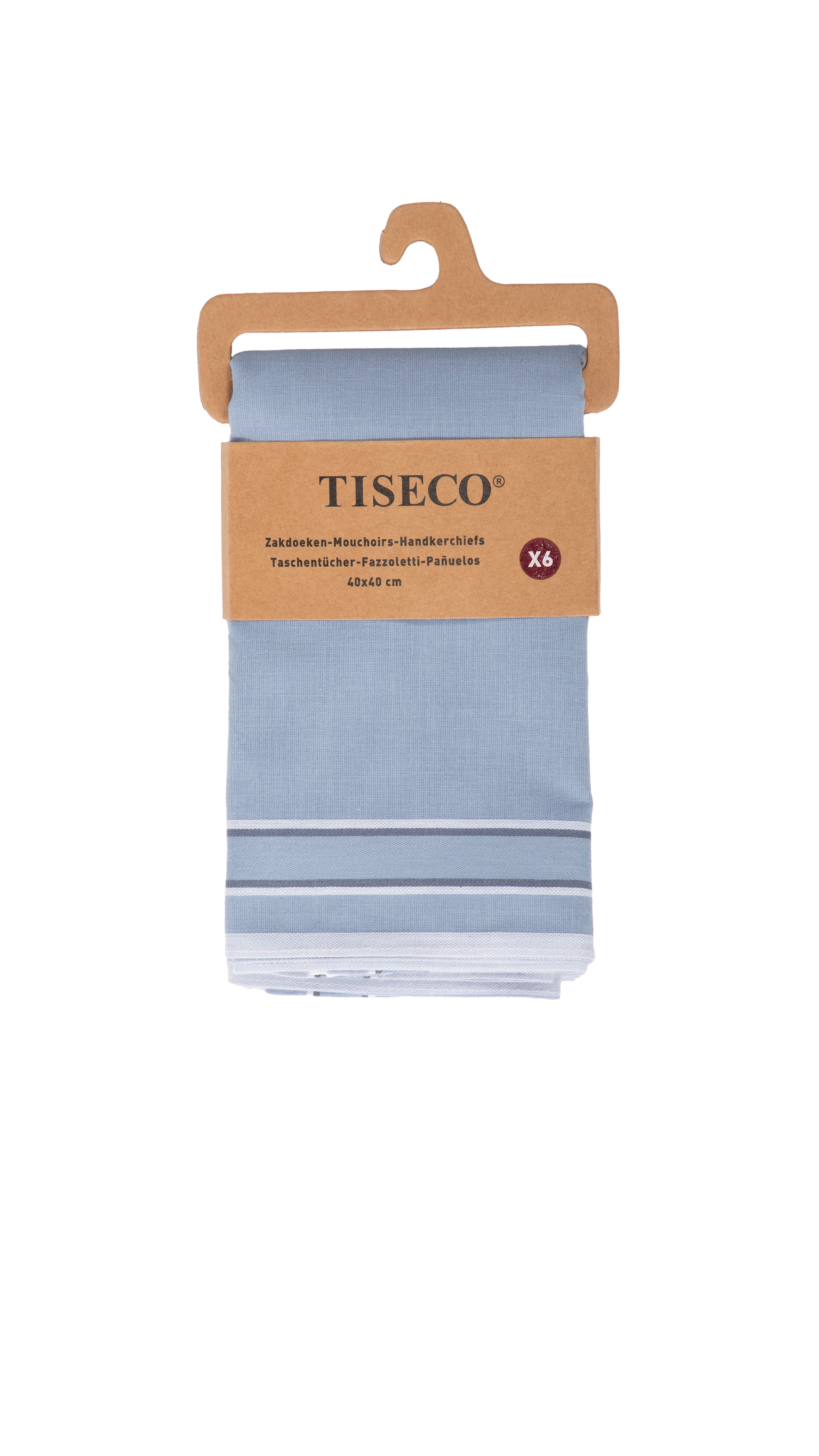 Men handkerchief ALTO 3 - SET/6 - 40x40 cm, indigo