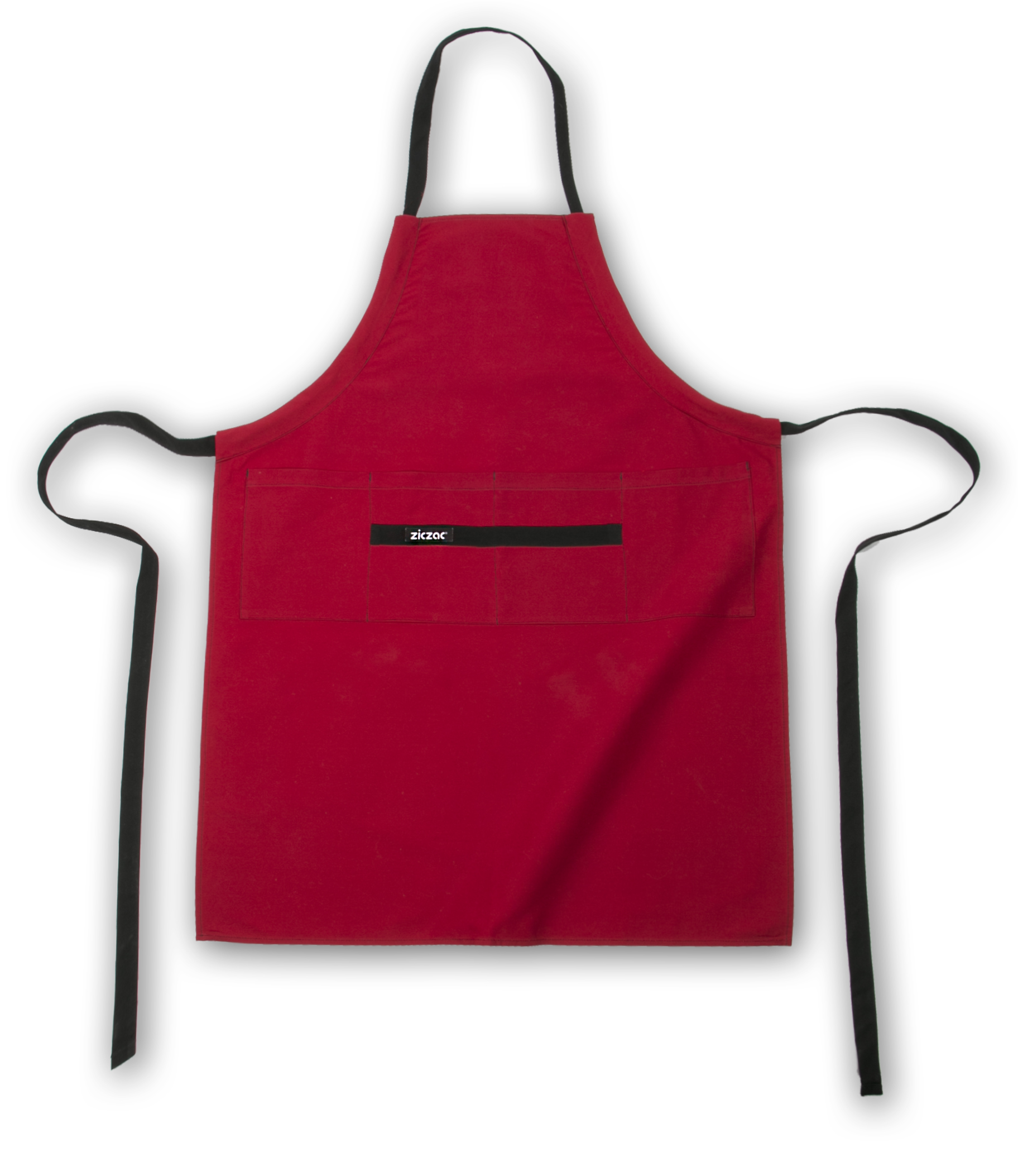 Apron Prof., 4 pockets, 80x105 cm, red