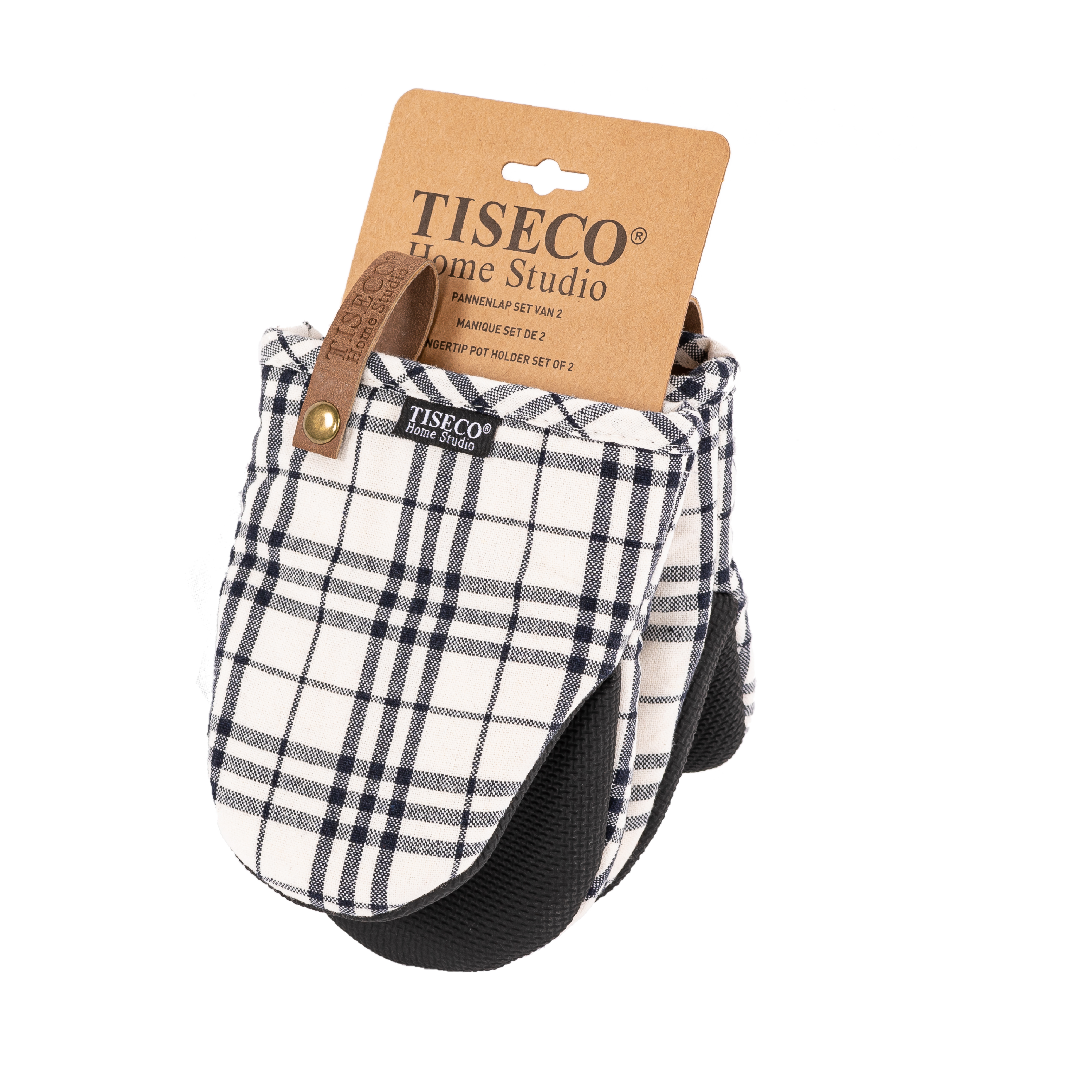Gripper SHERLOCK CHECKER -  SET/2 - 14x18 cm, black/white
