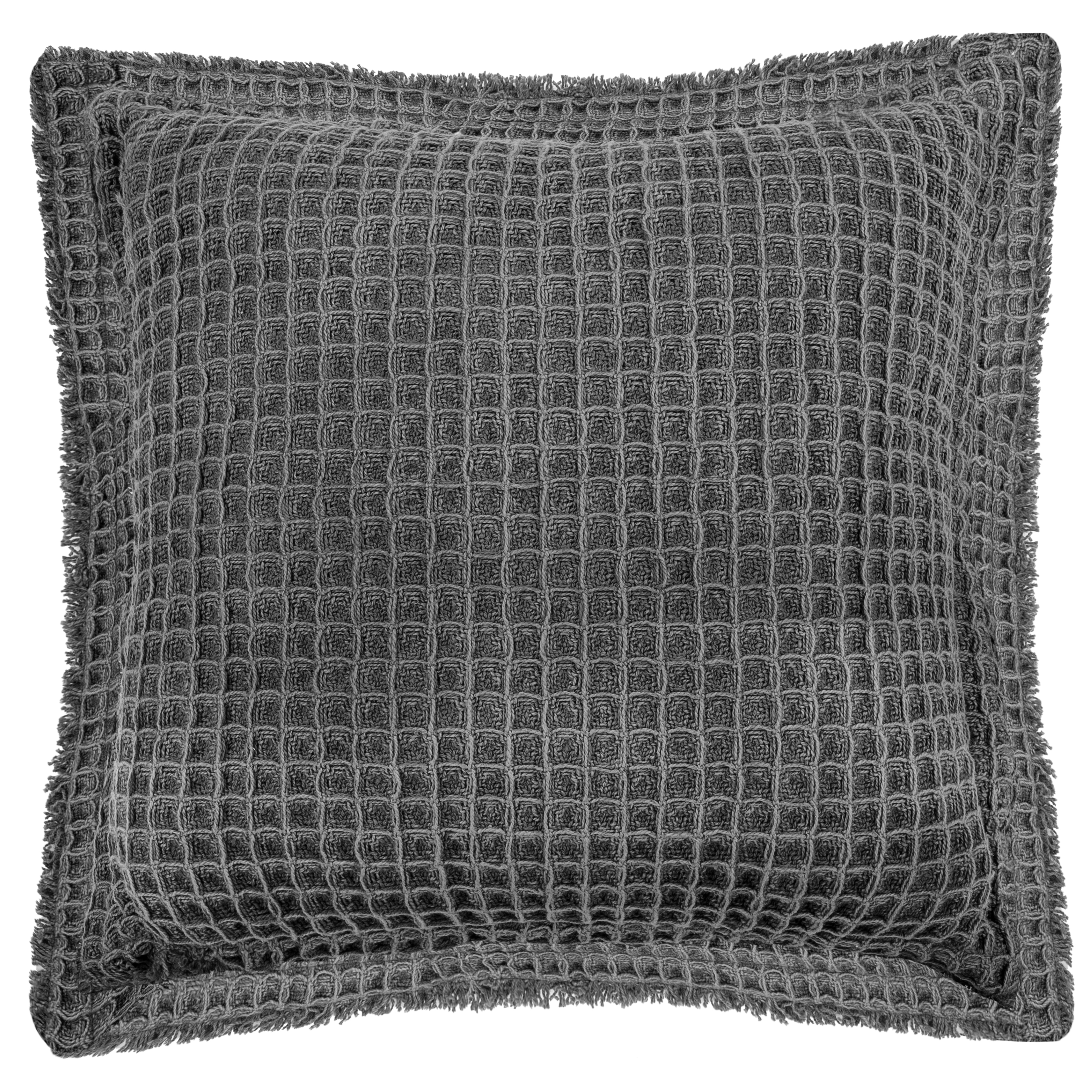 Cushion (filled) WAFFLE 45X45cm, dark grey