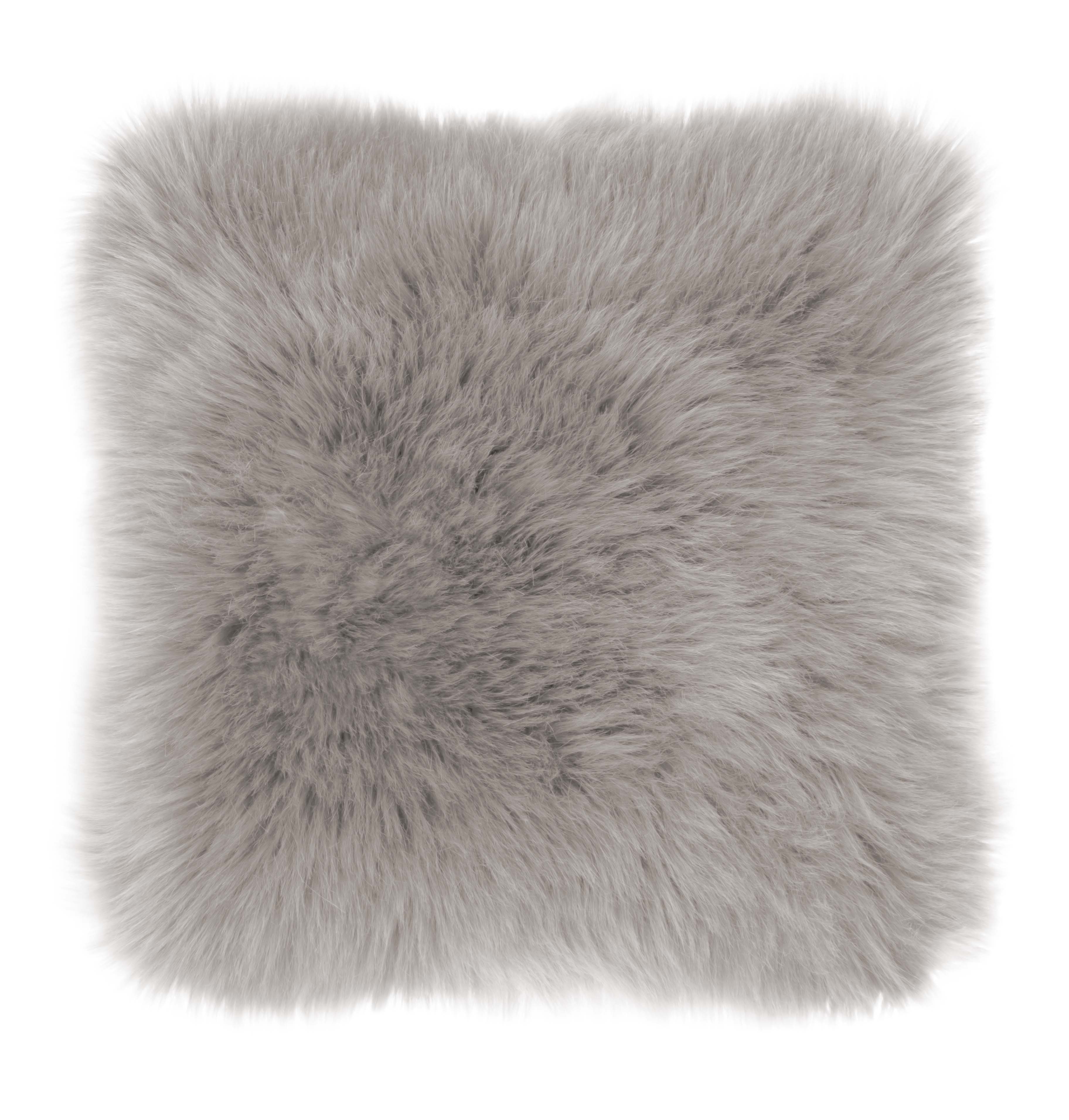 Coussin (rempli) peau de mouton + suede 45x45CM, soft taupe