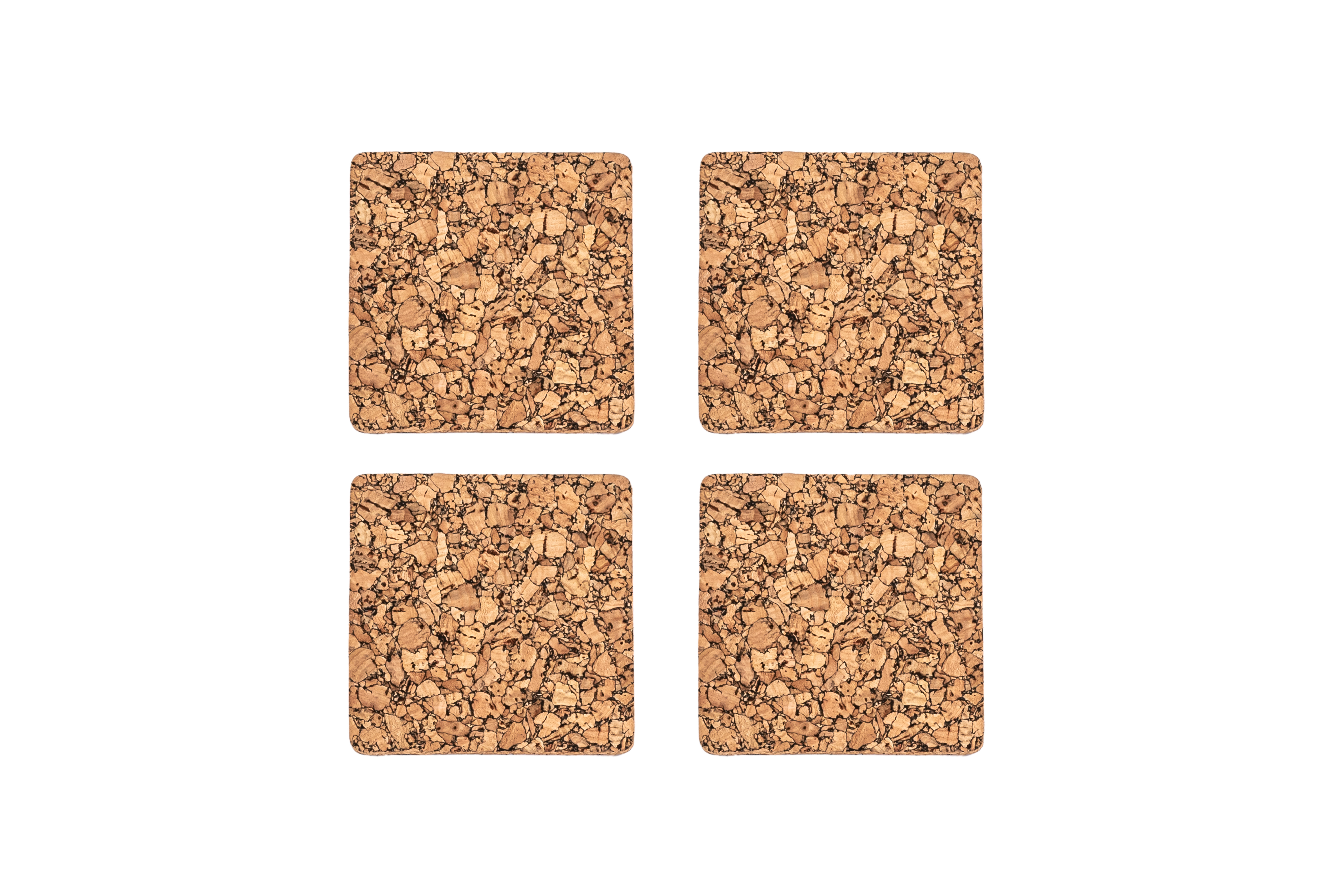 Coaster QUERCO cork square 10x10cm set/4 - grain