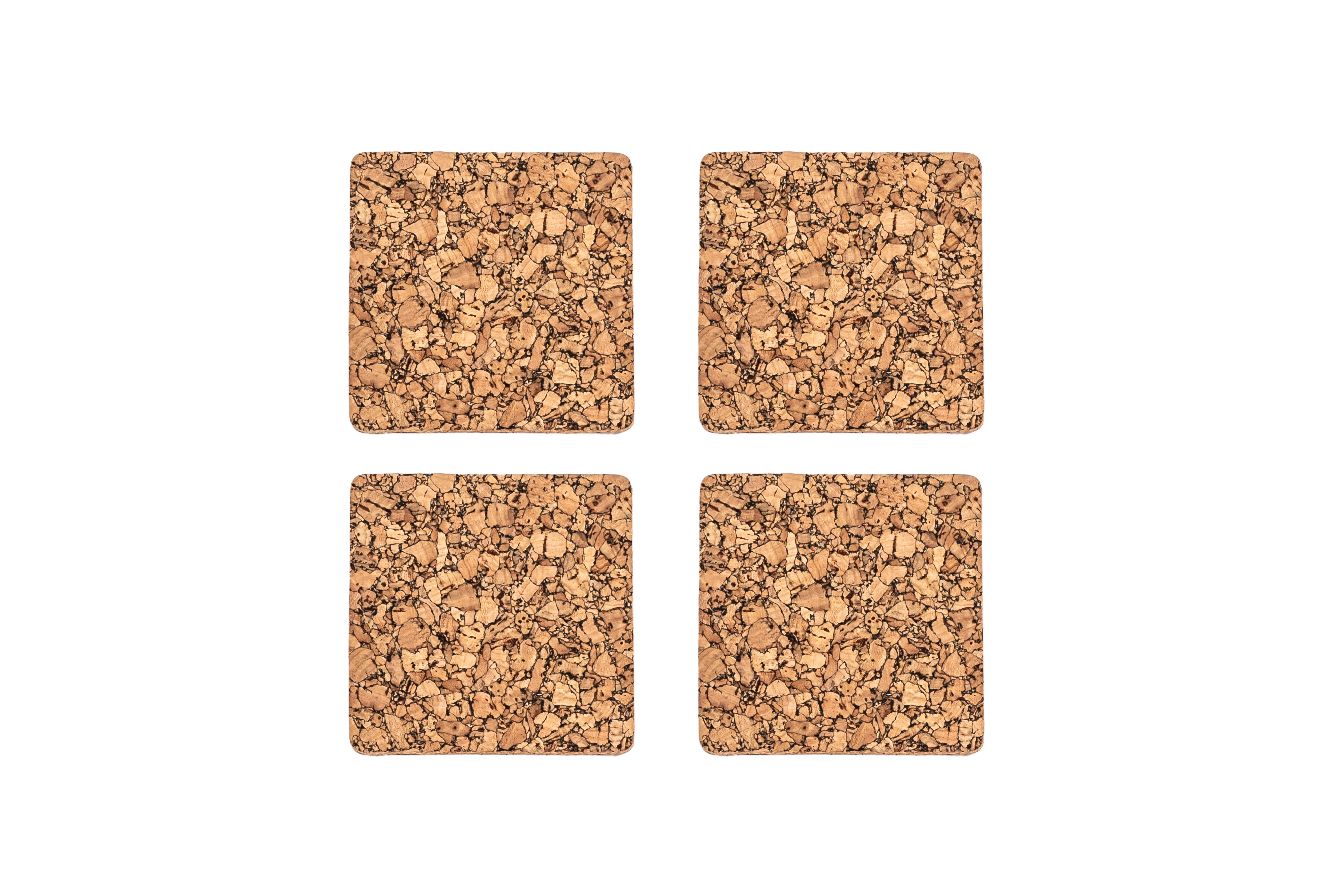 Onderzetter QUERCO kurk vierkant 10x10cm set/4 - grain/2111