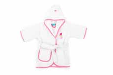 Baby bathrobe Girl uni white, 1-2 year