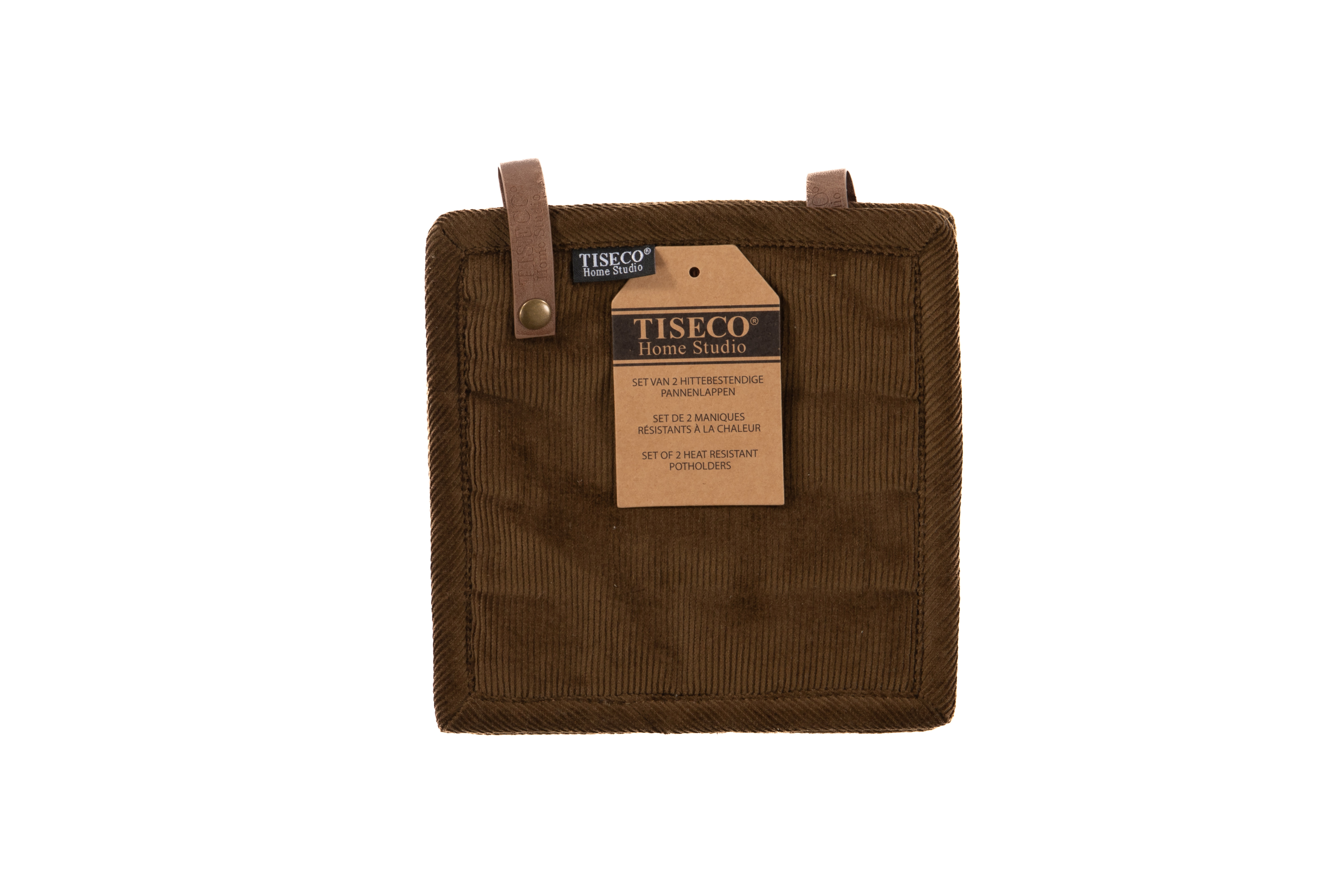 Potholder VELMAR - SET/2 - 20x20 cm, chocolate