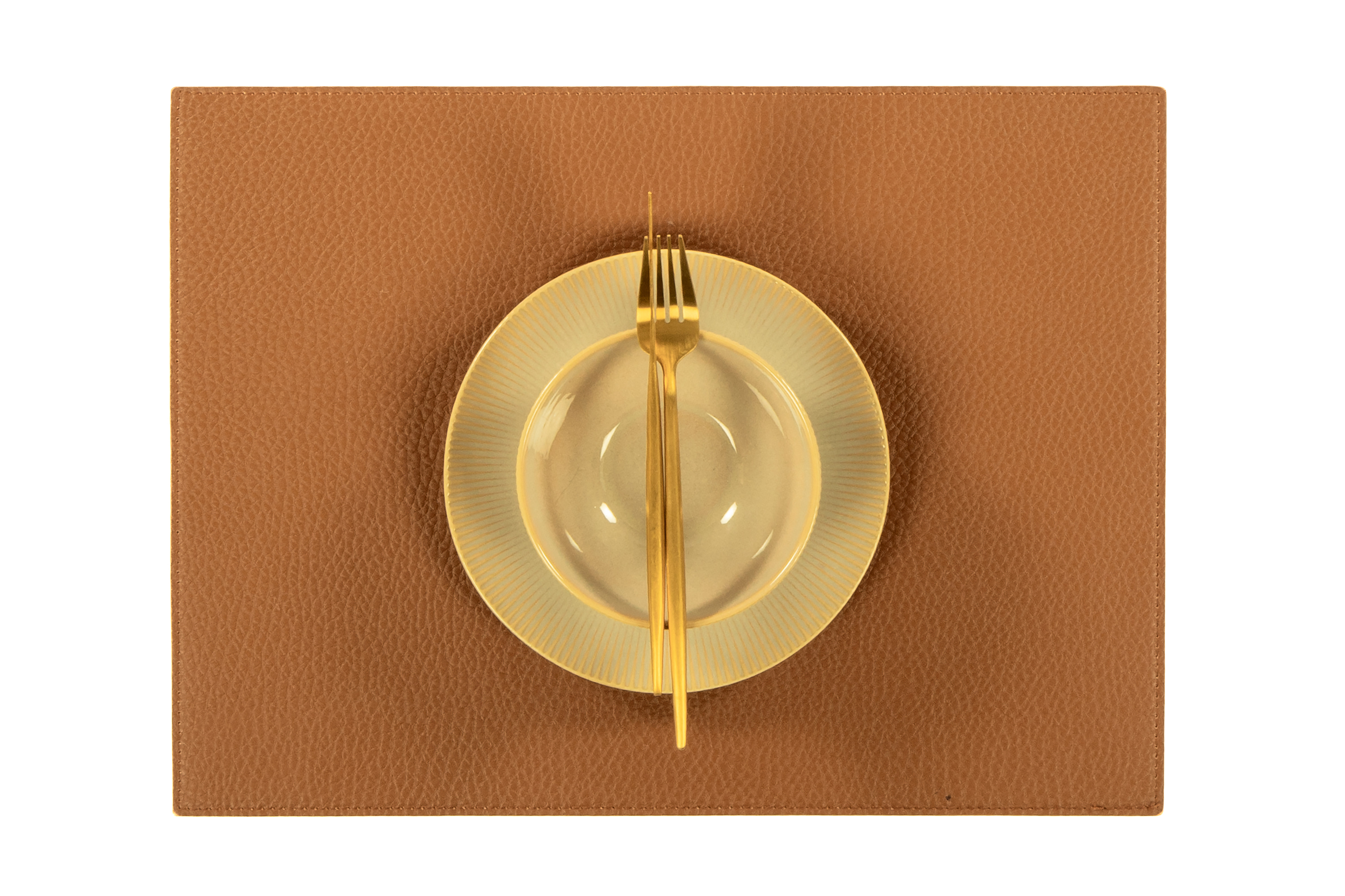 Set de table GAVIN - double face - 33x45 cm, cognac