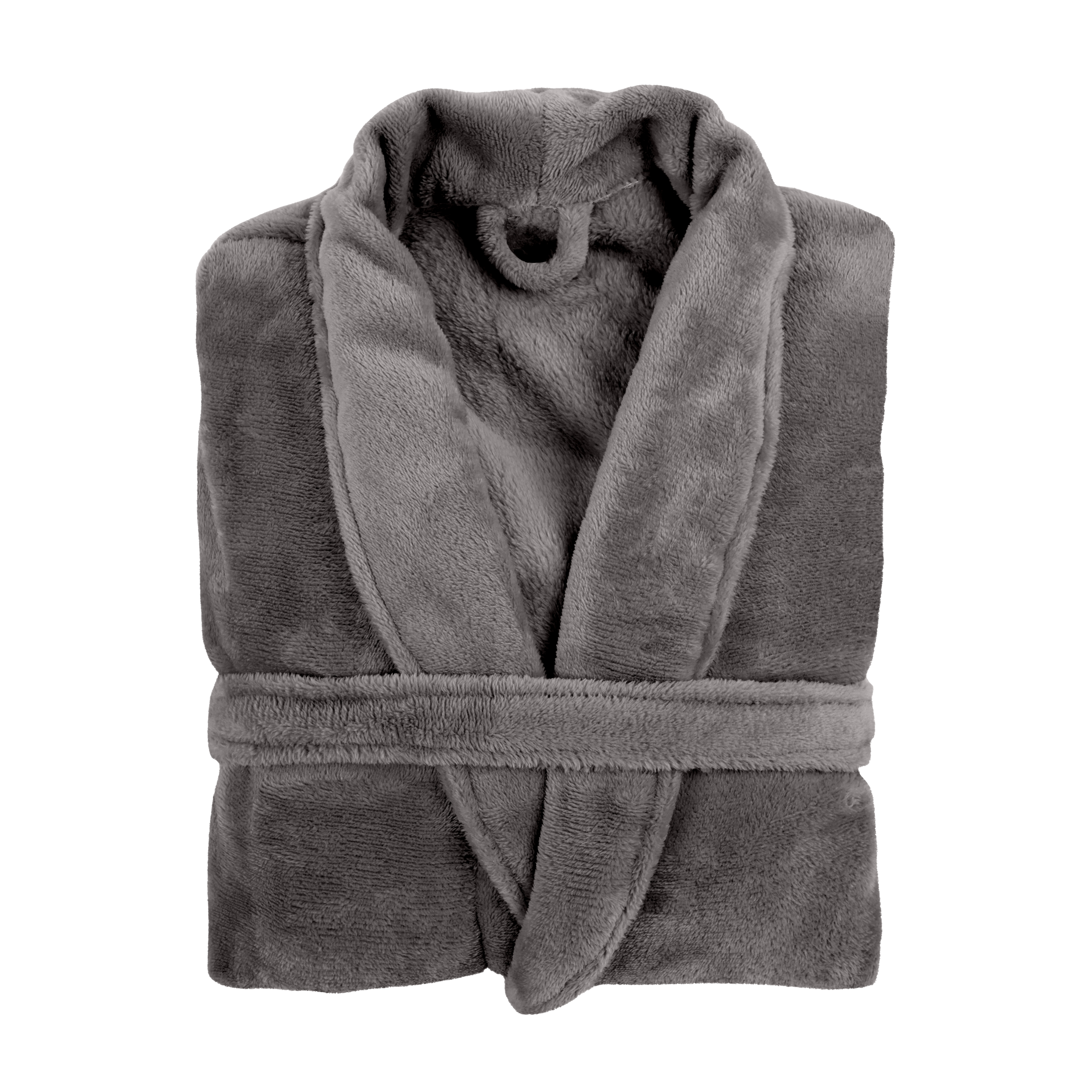 Bathrobe COSY microflannel - L/XL - unisex, grey