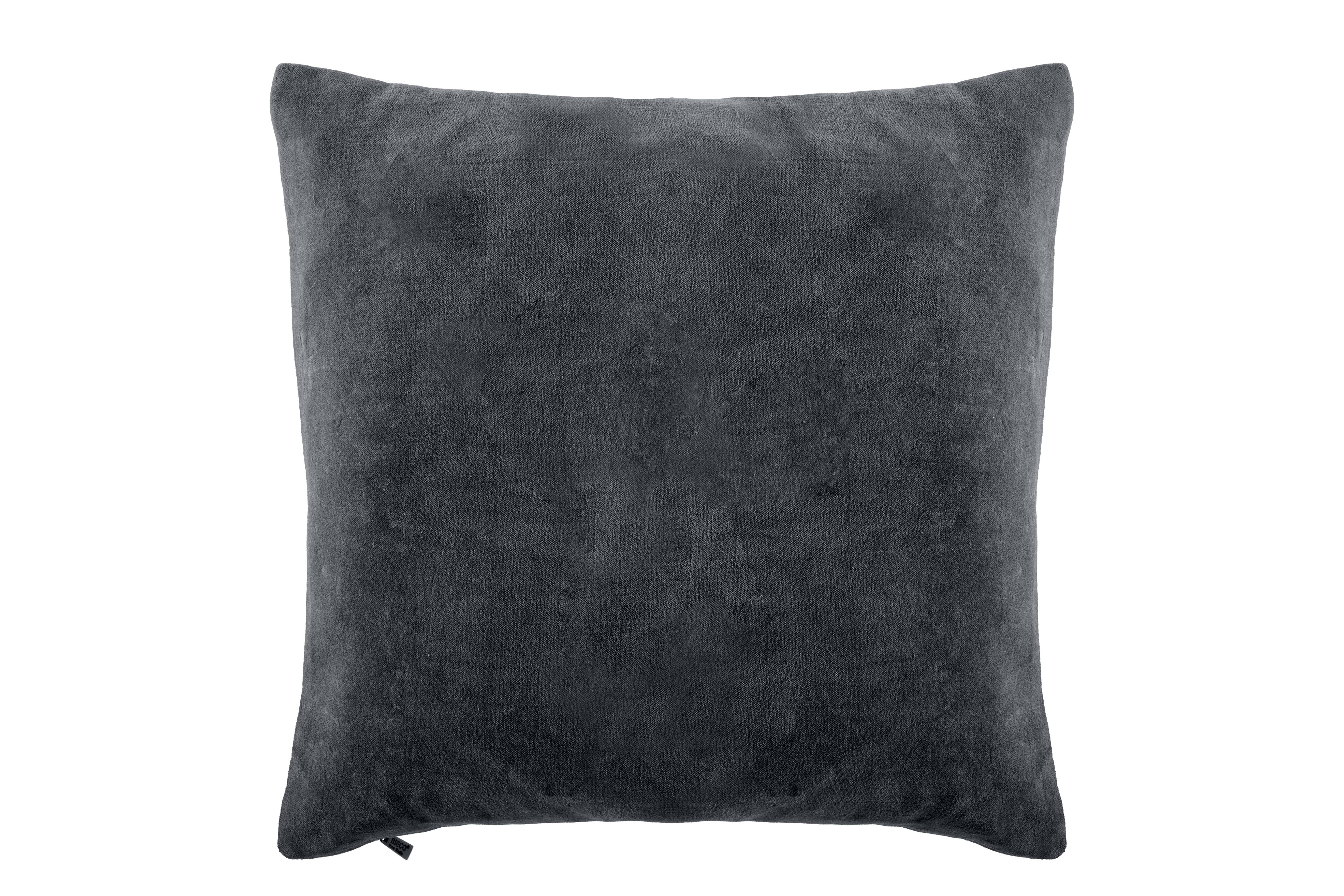 Kussen (gevuld) COTTON VELVET 45x45cm, grey