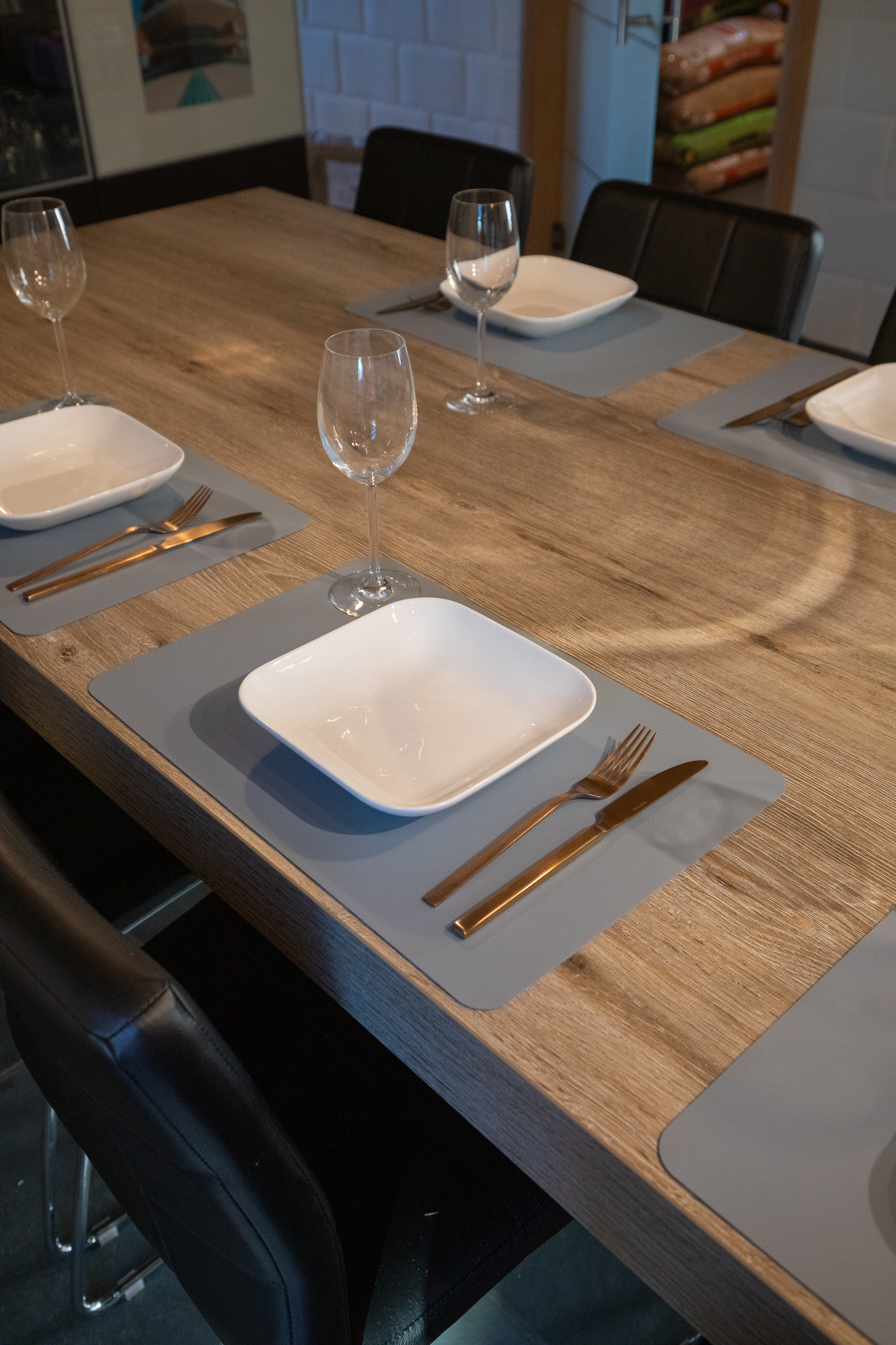 Placemat TORILL - antislip achterkant - 30x45 cm, blauw