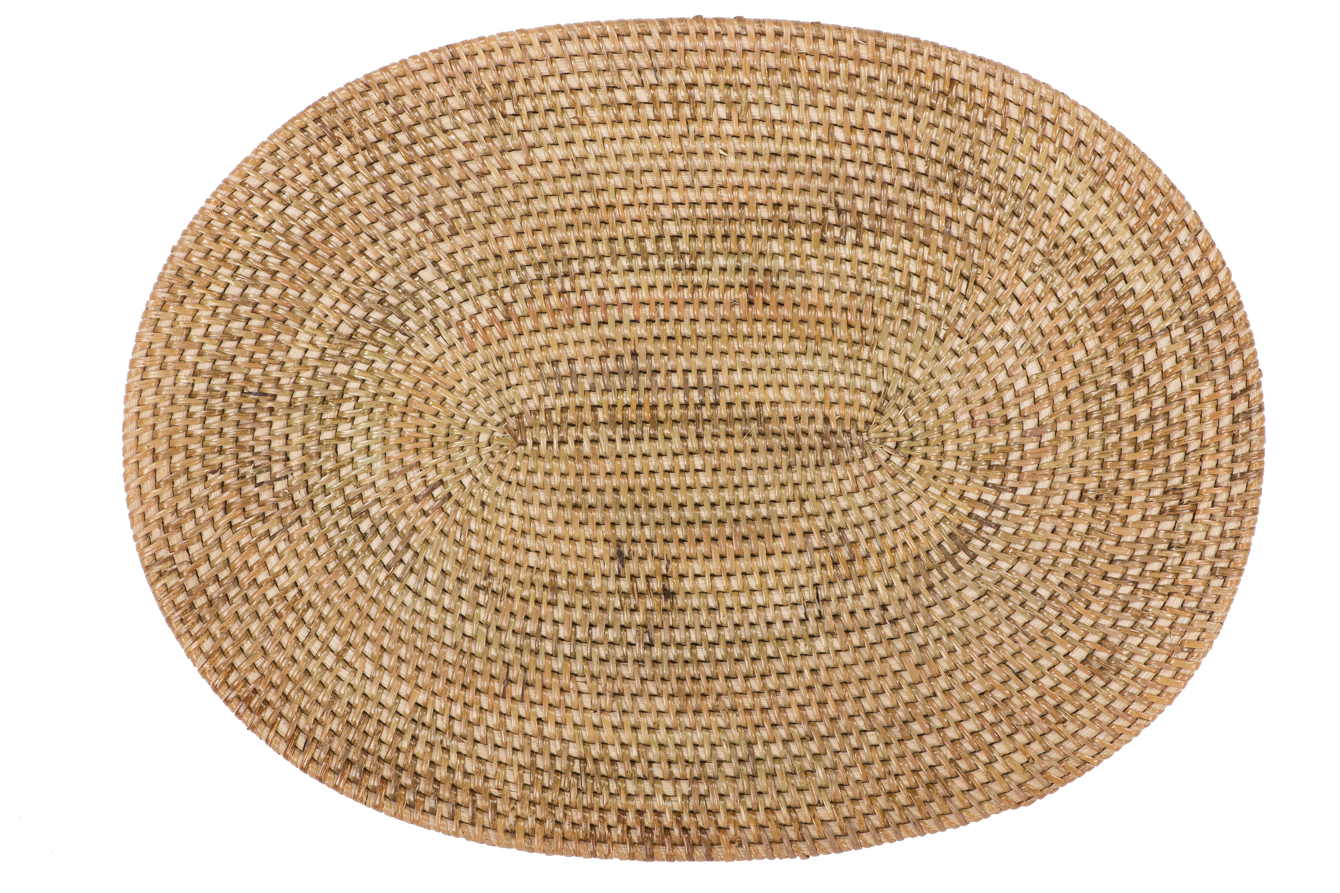 Placemat rattan, round 30x40 cm, oval, natural