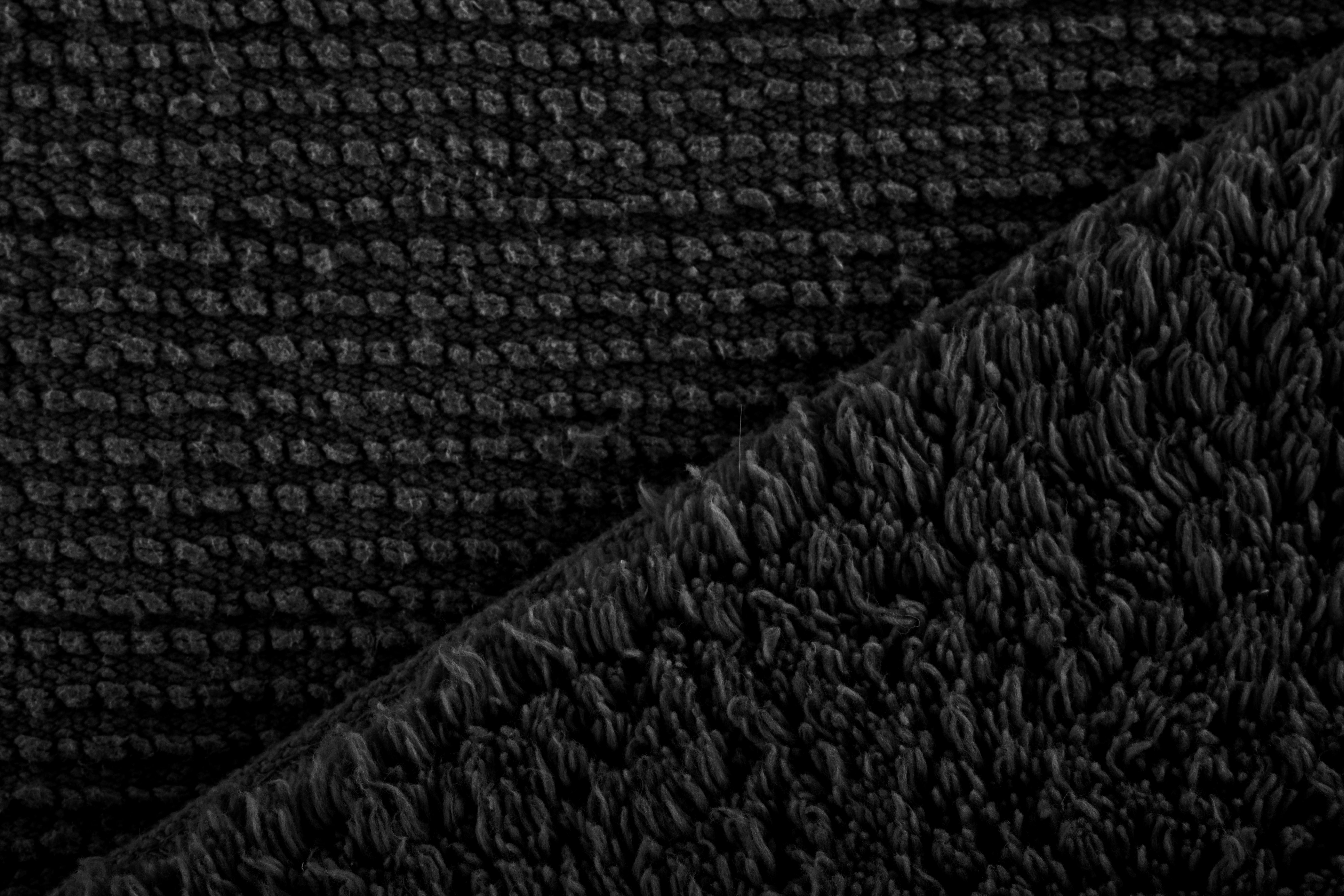 RIVA tapis de bain - coton antidérapant, 60x60cm, black