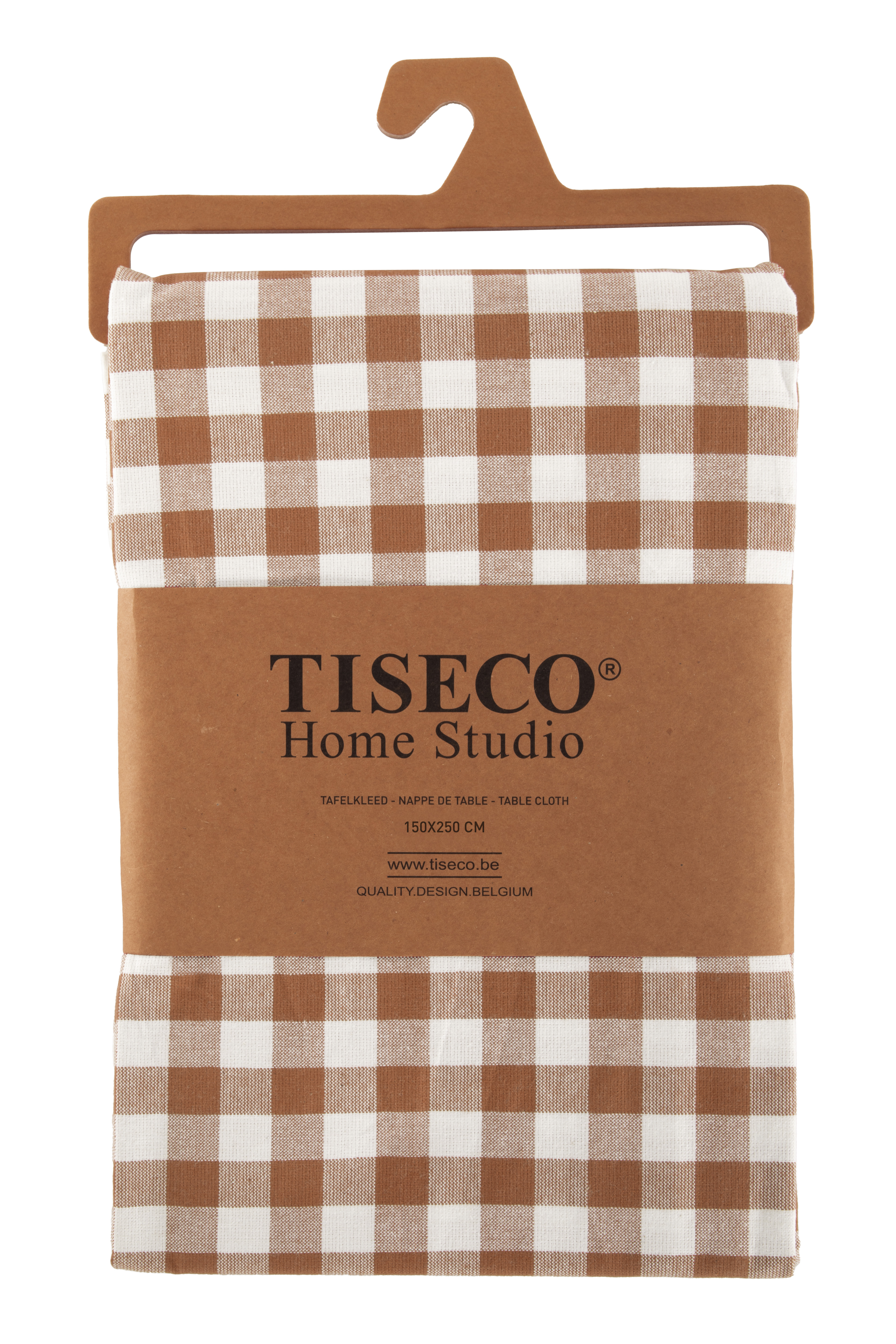 Tafelkleed GINGHAM - 150x250 cm, cognac