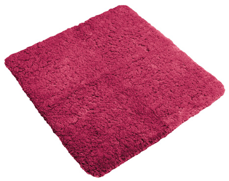 Bath carpet microfiber antislip 60x60 red