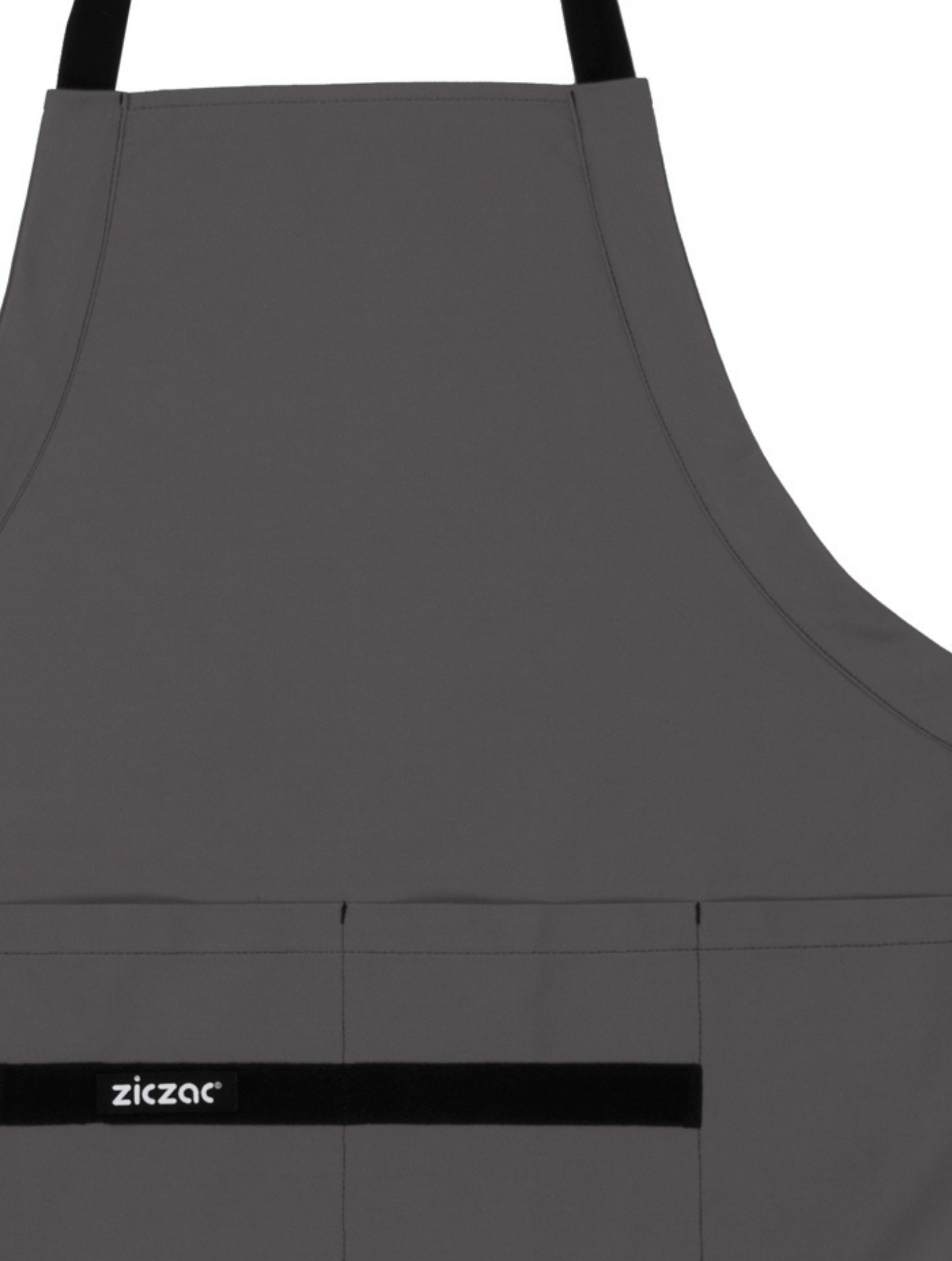 Schort Prof.,  4 zakken, 80x105 cm, grijs