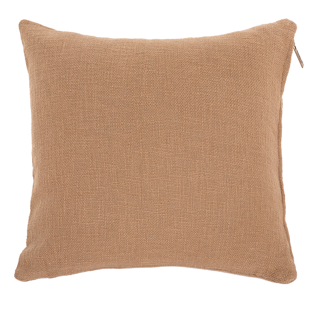 Cushion (filled) COTTON SLUB 45X45CM, indian tan
