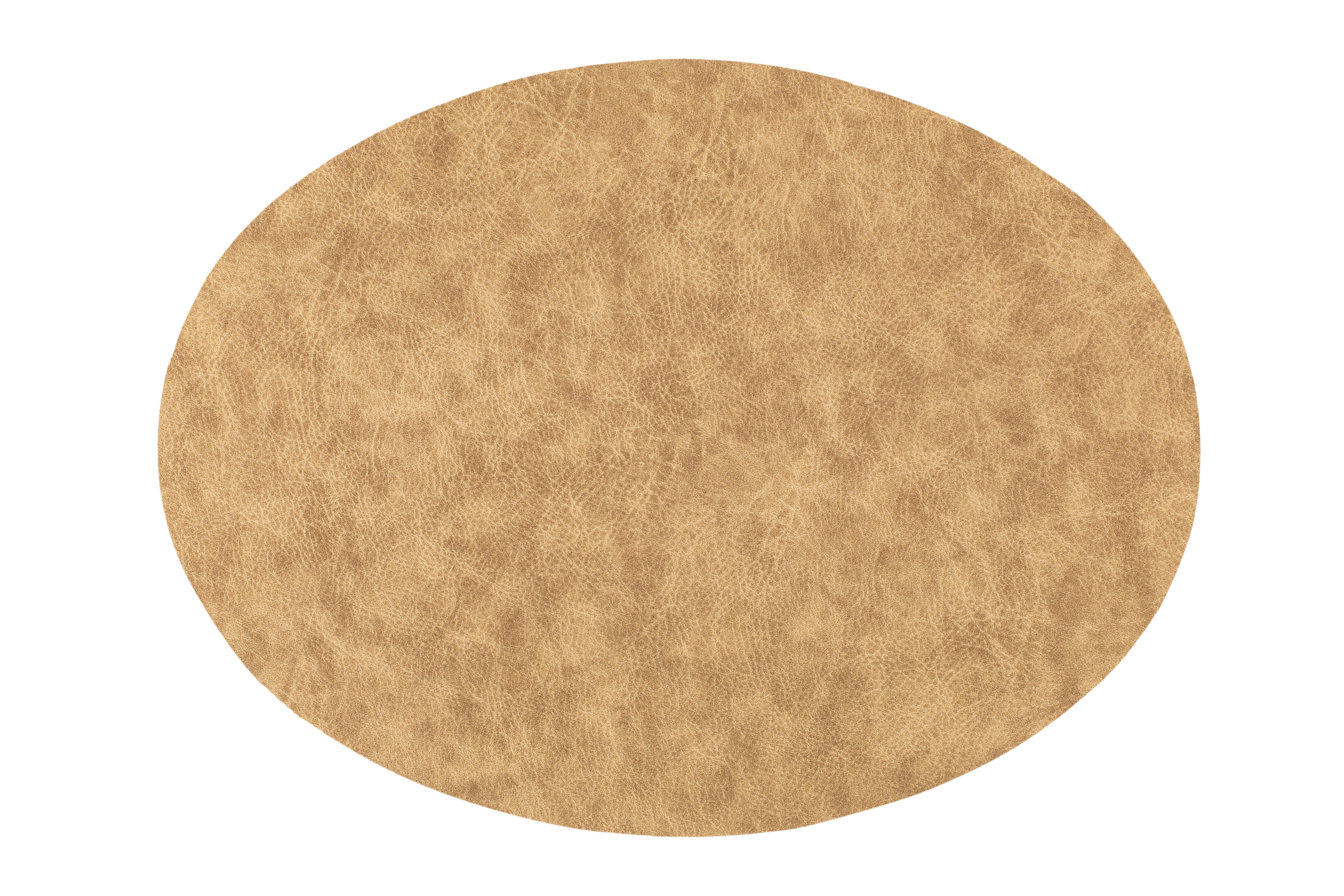 Set de table TROJA - ovale - cuir vegan - 33x45 cm, or