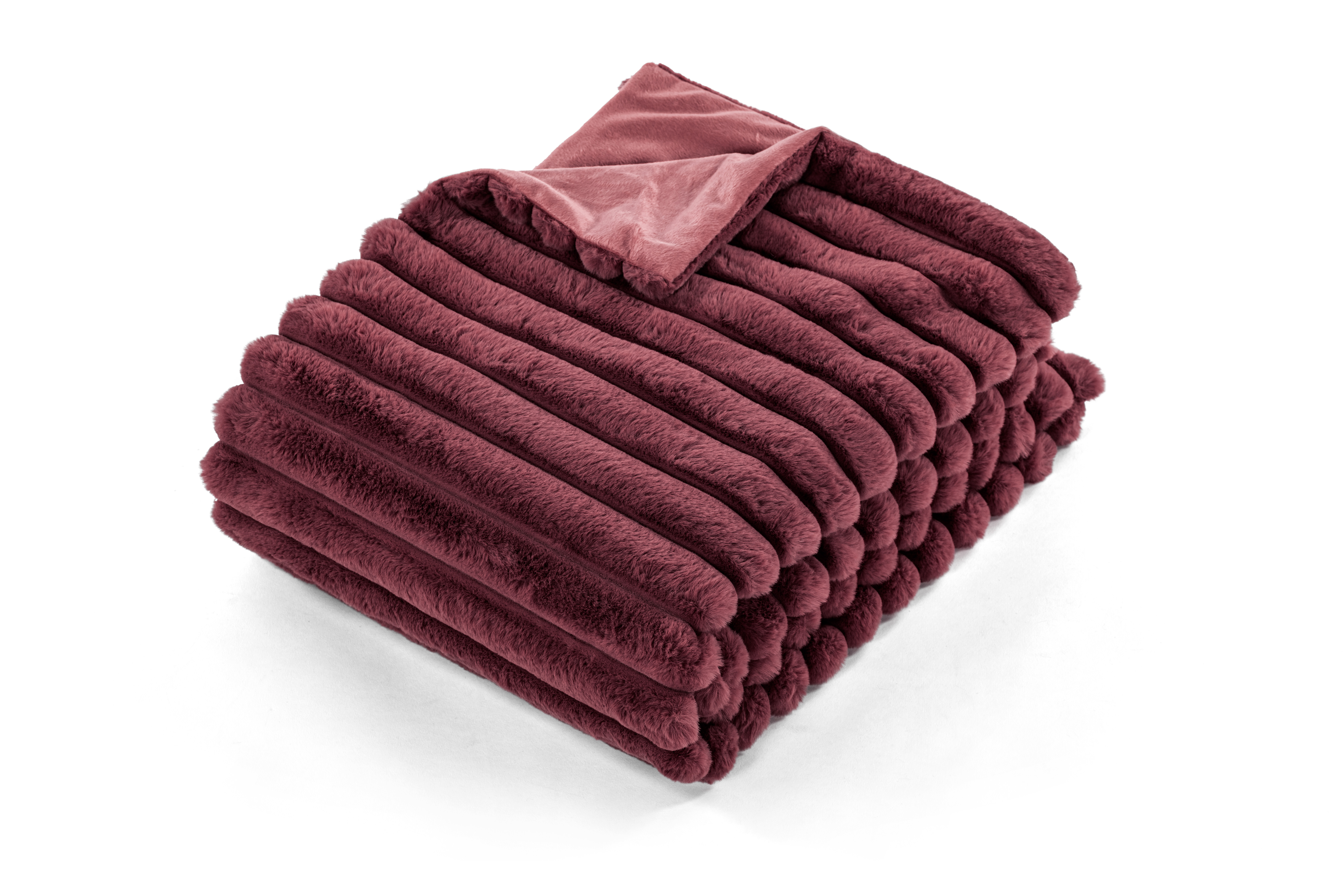 Plaid RABBIT STRIPE - 130x170 cm, rouge