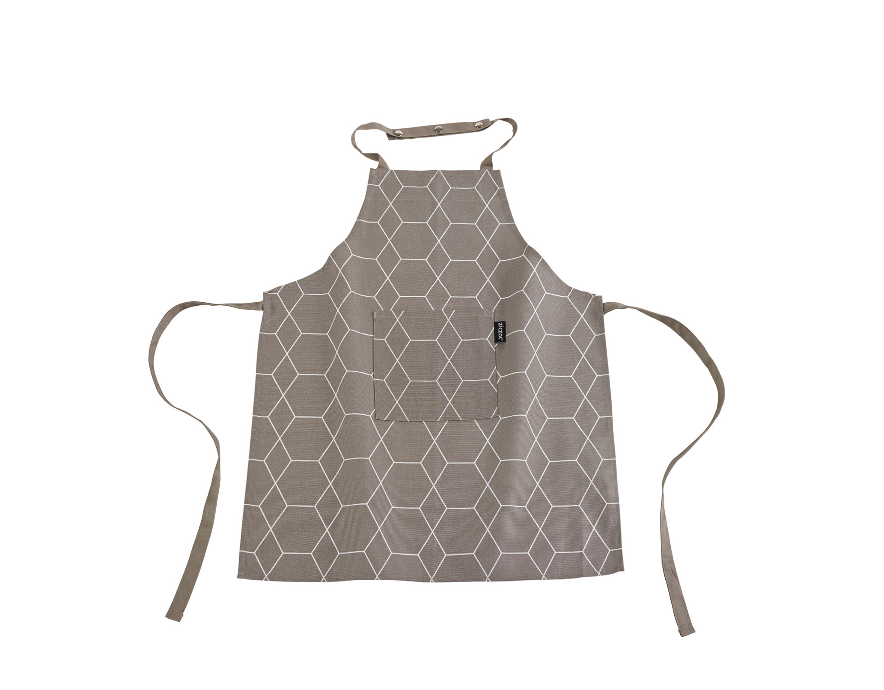 Tablier enfant hexagon 52x63cm, taupe