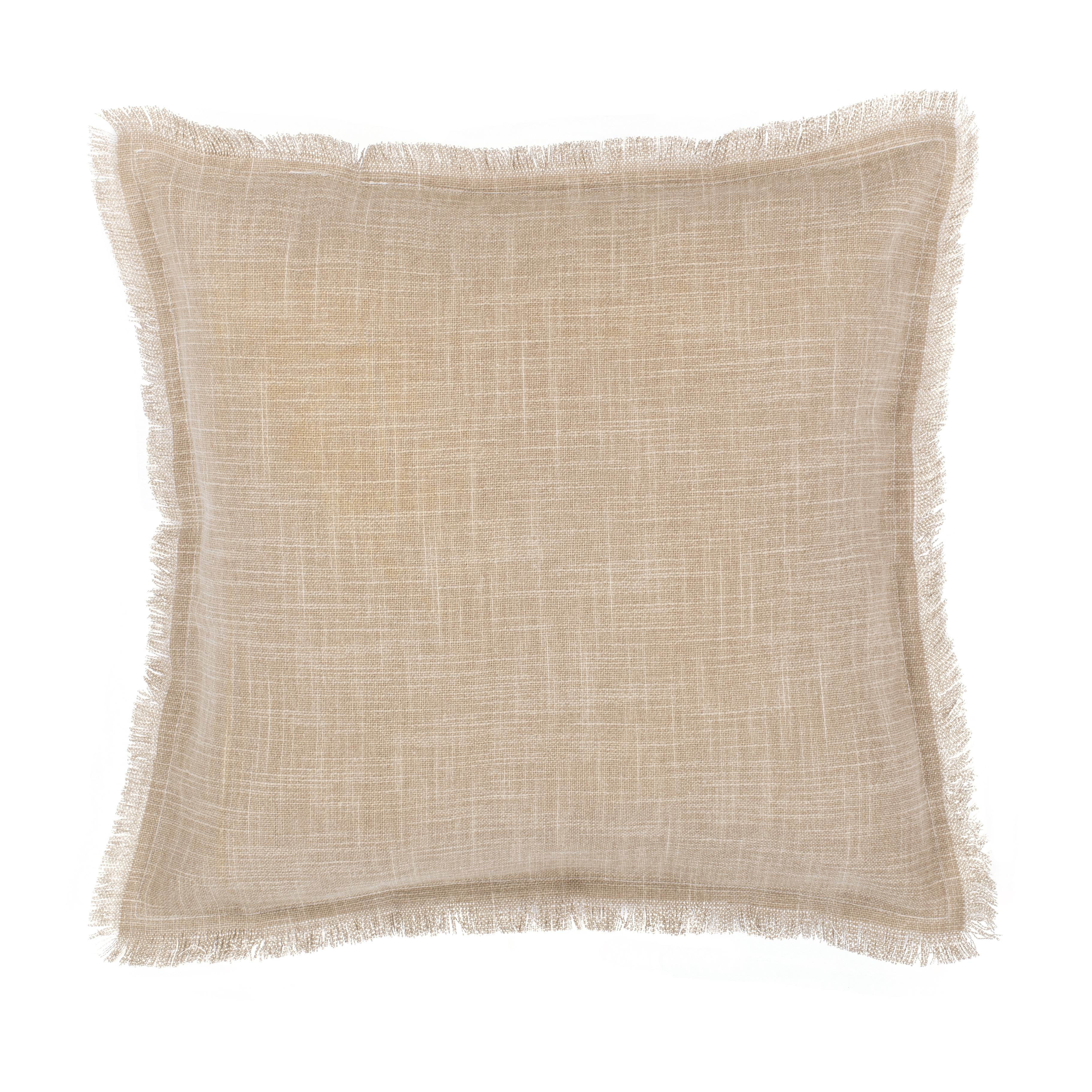 Housse de coussin slub stone washed, 45x45, brun