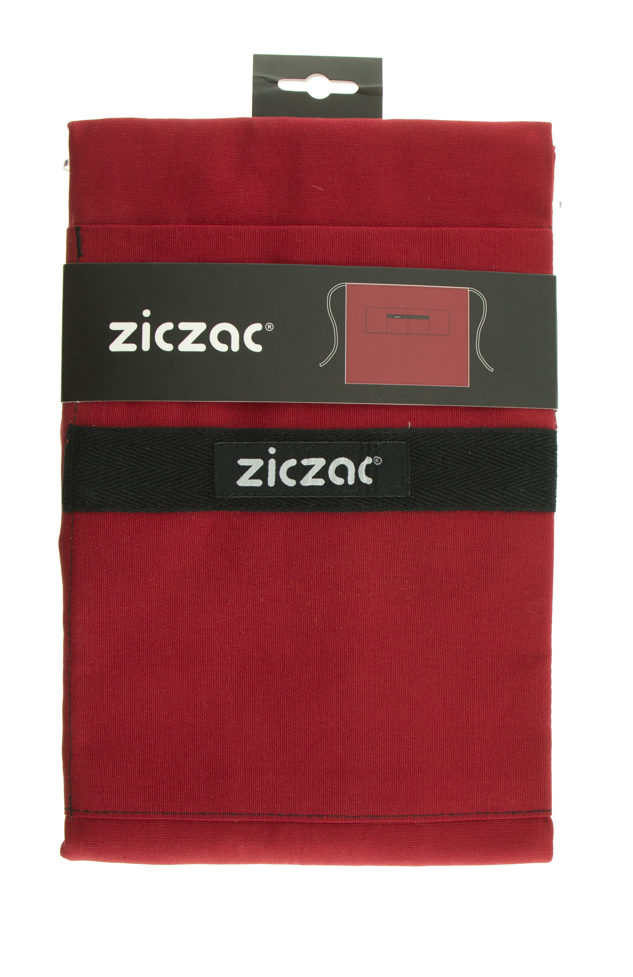 Apron Prof. Bistro, 4 pockets, 105x85 cm, red