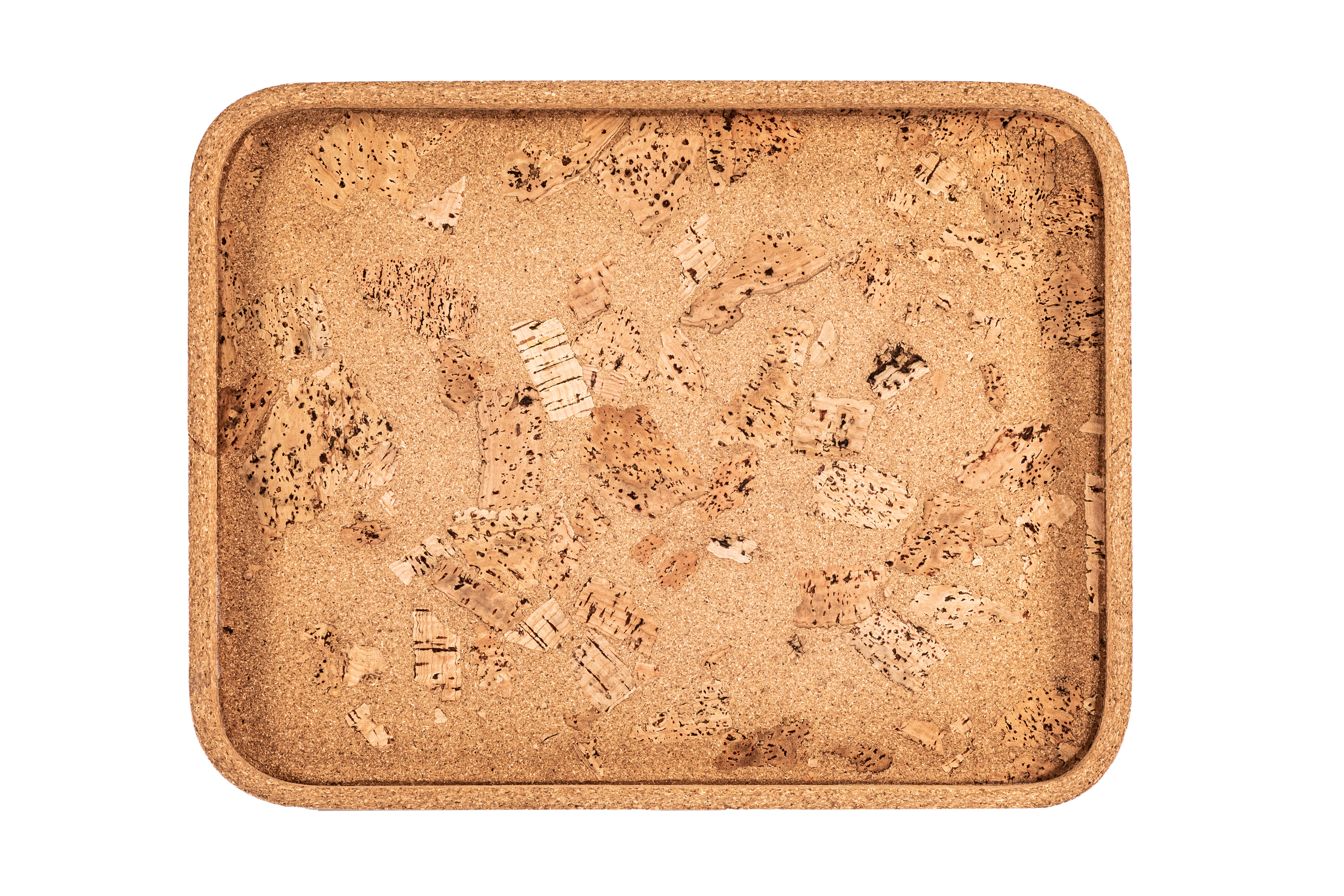 Tray QUERCO cork rectangle 42x32.5cm - rock/1108