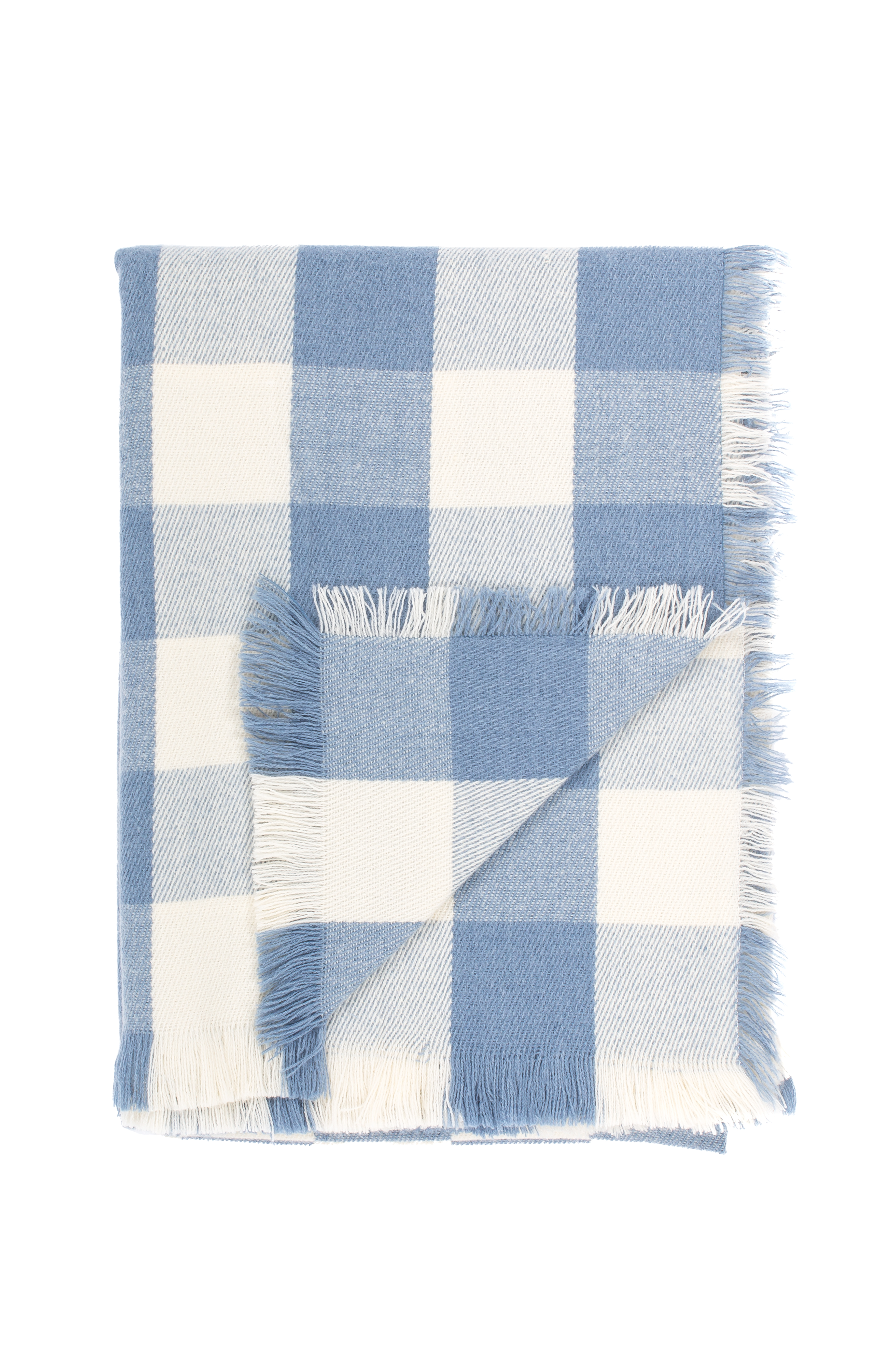 Plaid acrylic CHECK, 130x180cm, light bluewhite