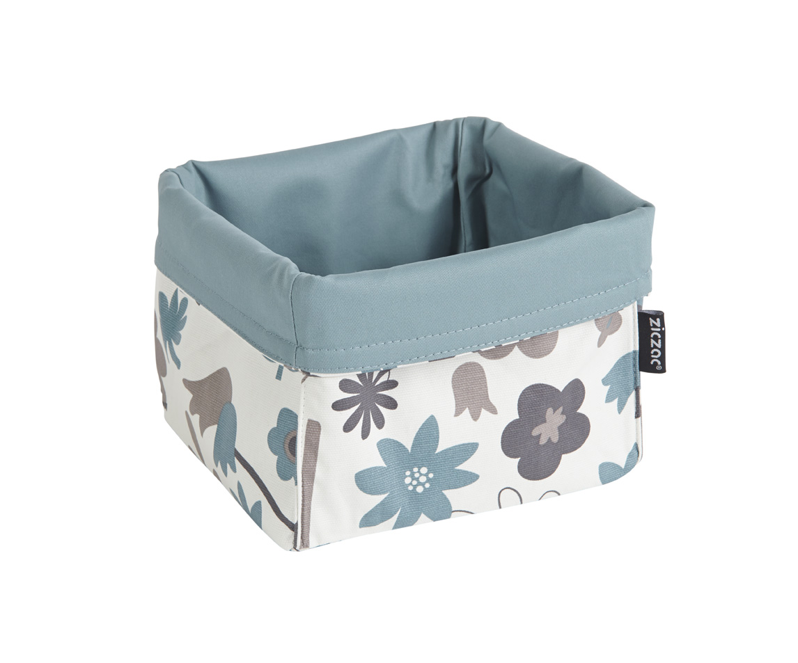 Broodmand, floral WC, soft blue