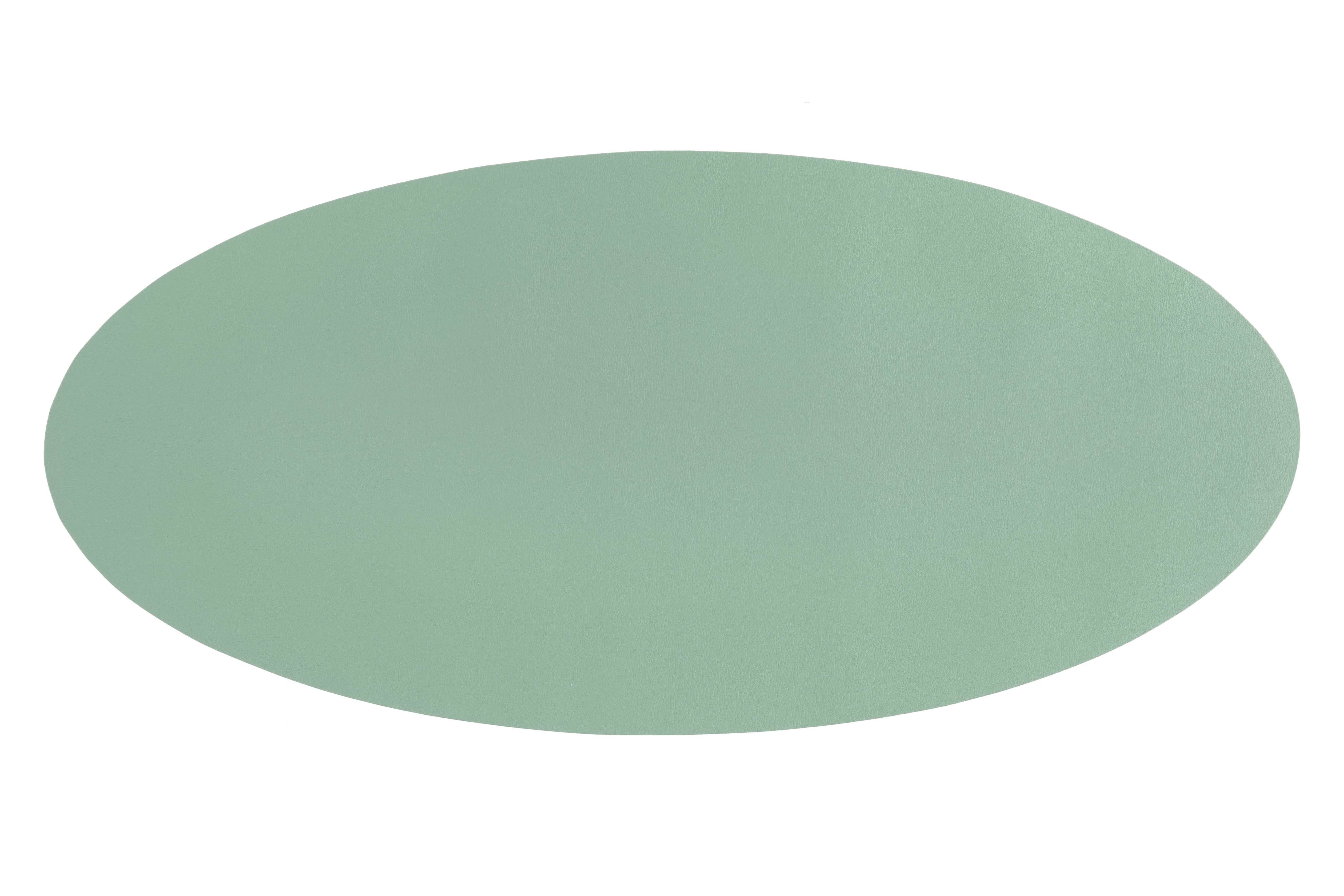 Centerpiece mat oval -Leather look imitation  33X70cm, green