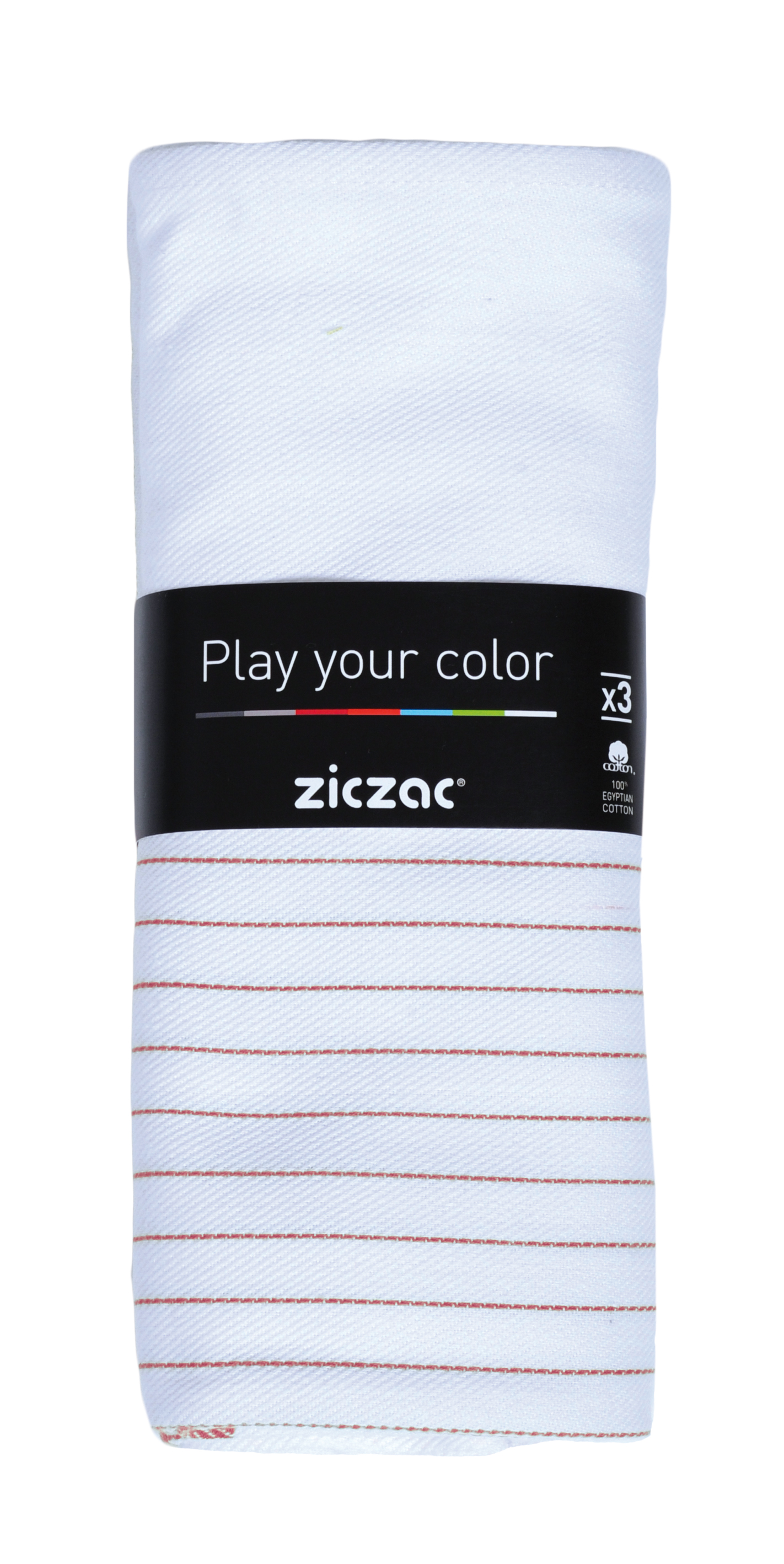Torchon 50x70cm, set3,stripe white center, rosegold