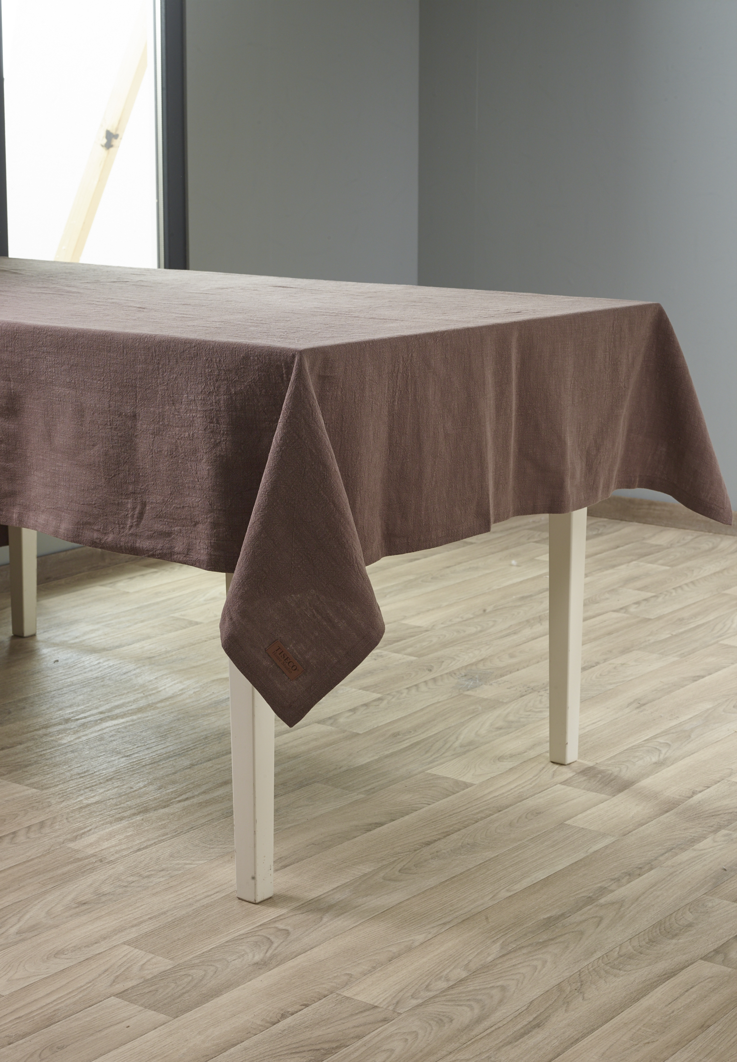 Tafelkleed uni linnen 135x240, taupe