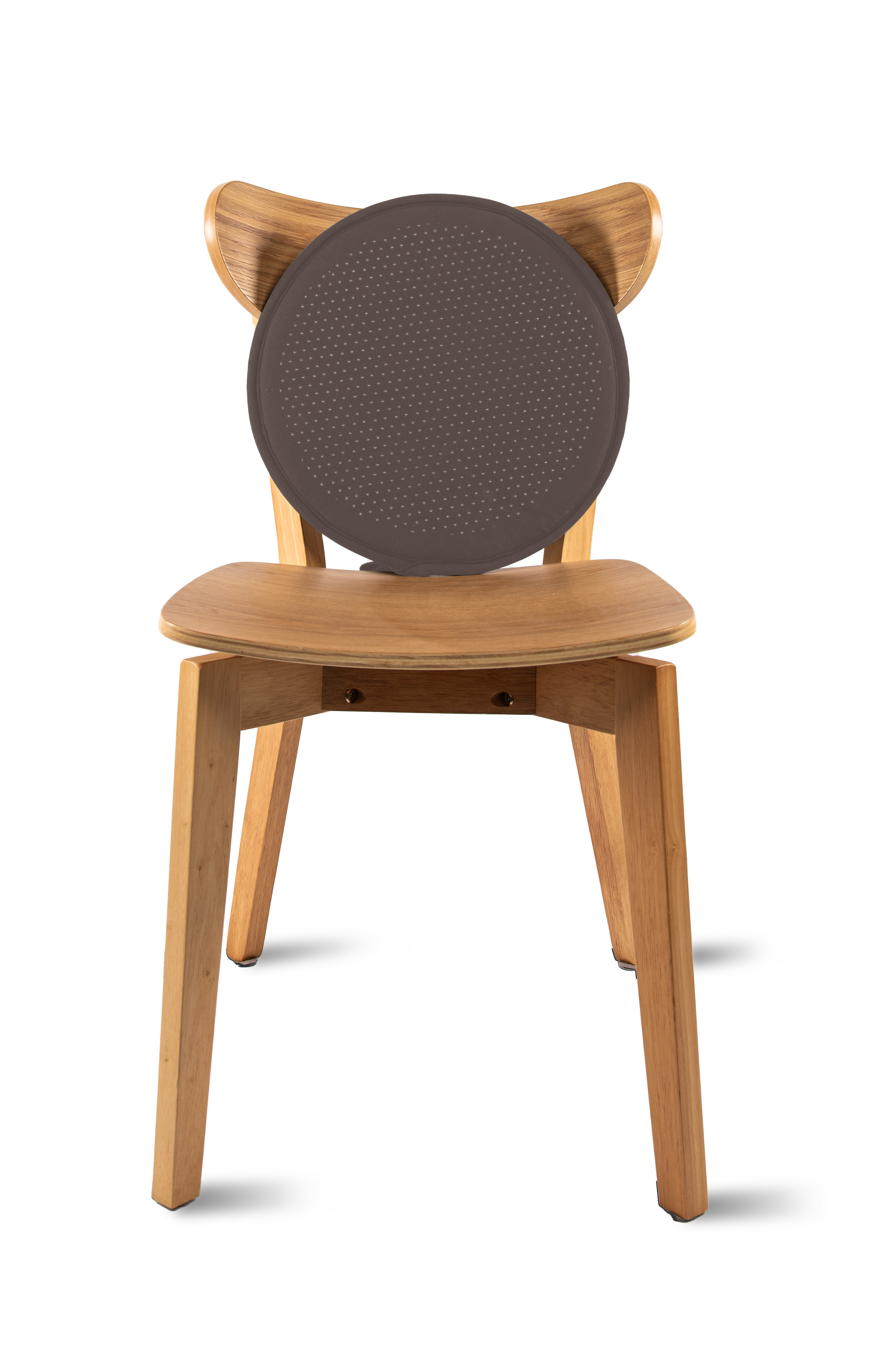 Stoelkussen SUAVE - rond - dia 37cm, bruin