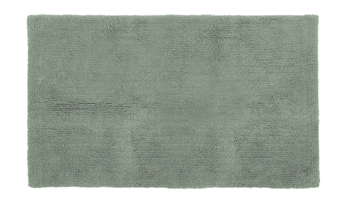 Tapis de bain RIVA- coton antidérapant, 60x100cm, stone green