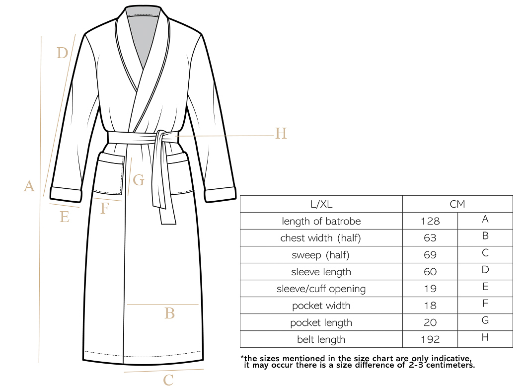 Bathrobe COSY microflannel - L/XL - unisex, grey