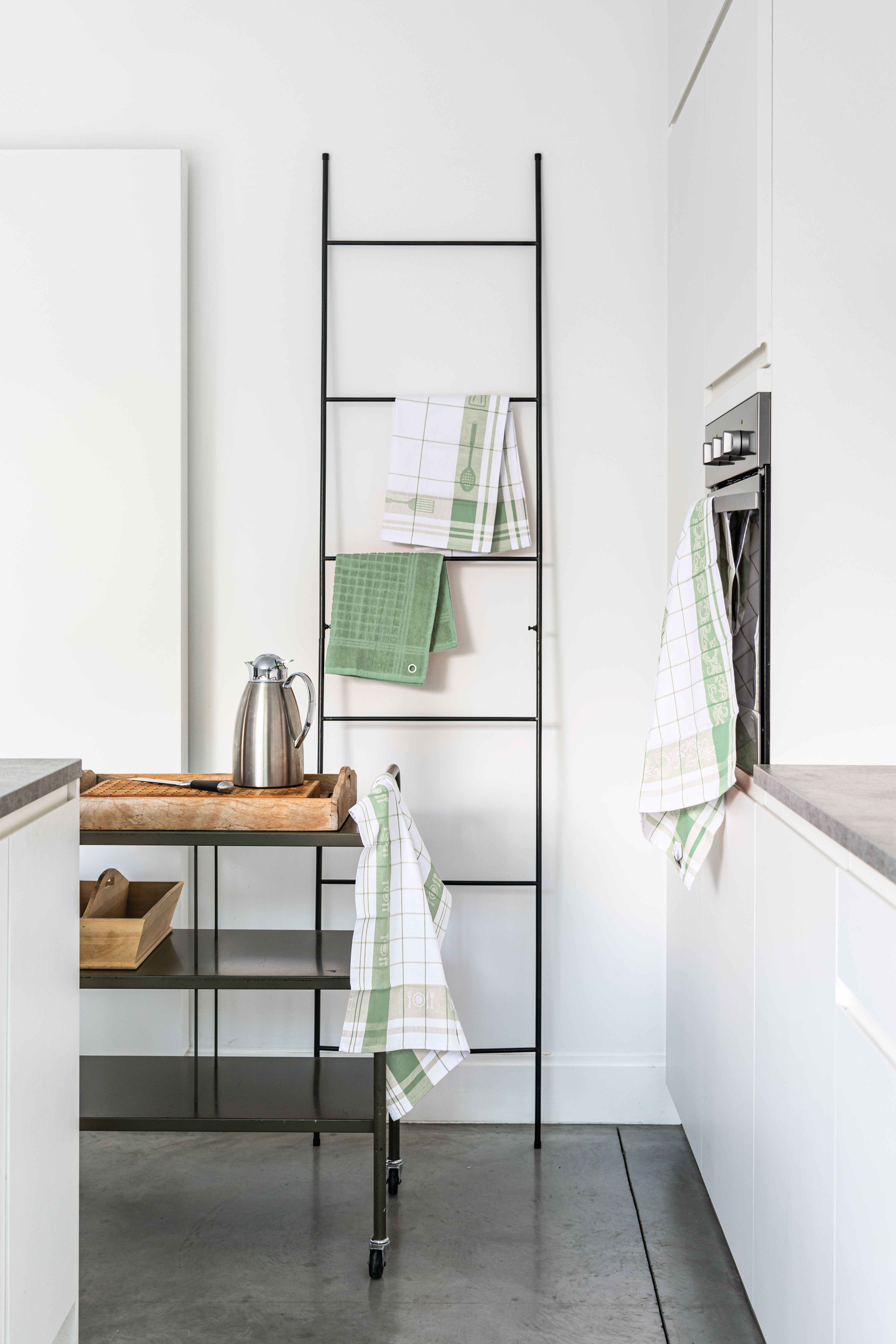 Kitchentowel cotton PHARAO 50x70 cm - set/3, smoke green