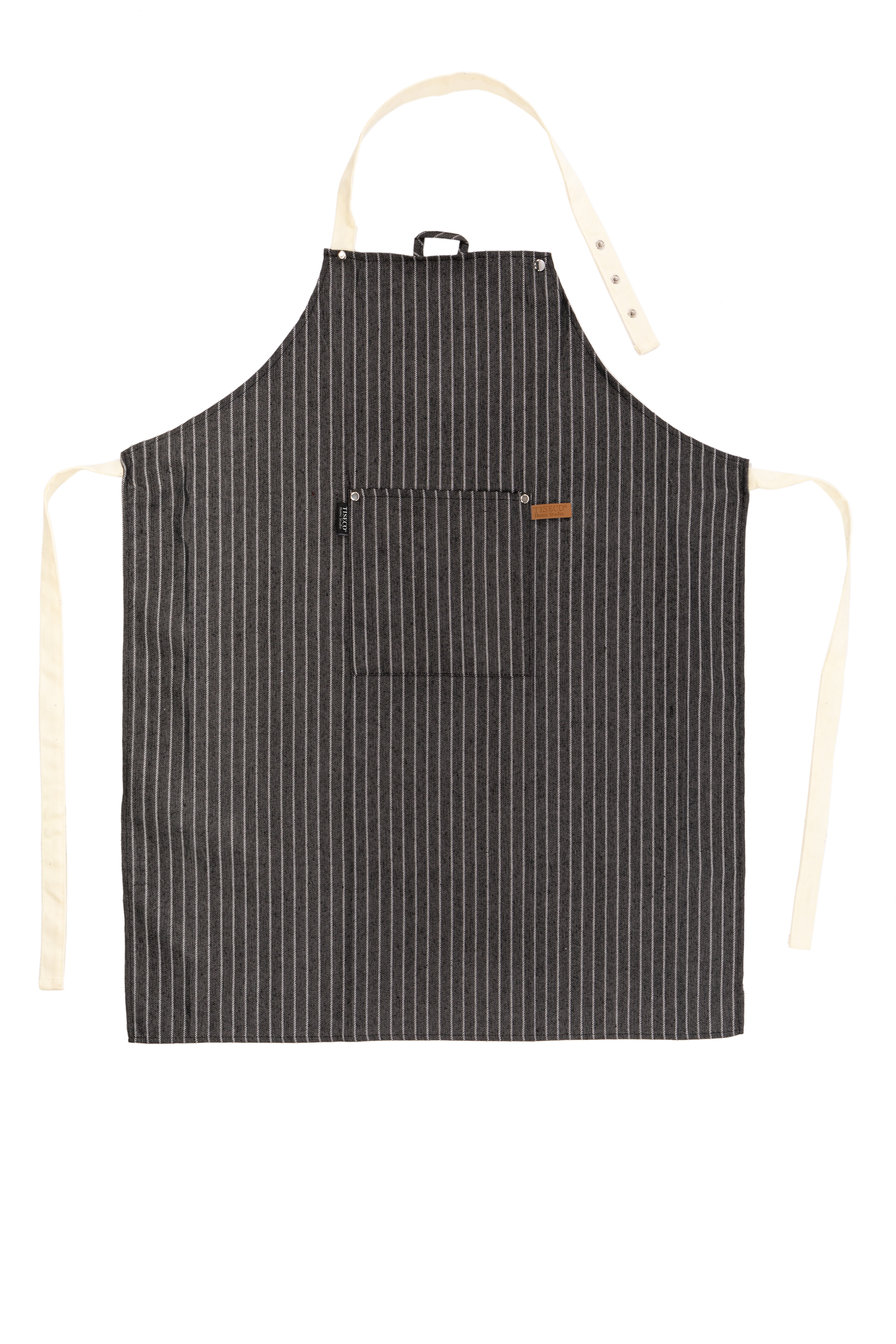 Apron SHERLOCK Stripe 68x85cm, black